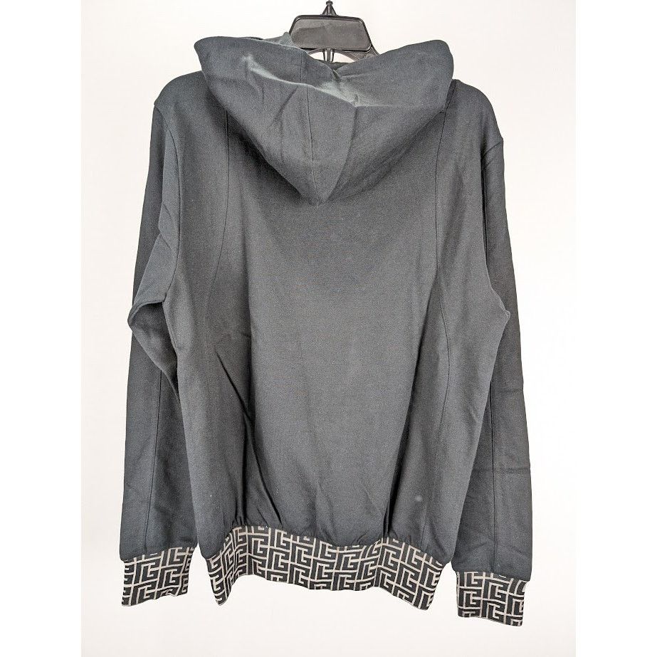 Balmain o1rshd1 Q:2 / Pullover Hoodie With Monogram Logo Trim Black Size US M / EU 48-50 / 2 - 11 Thumbnail
