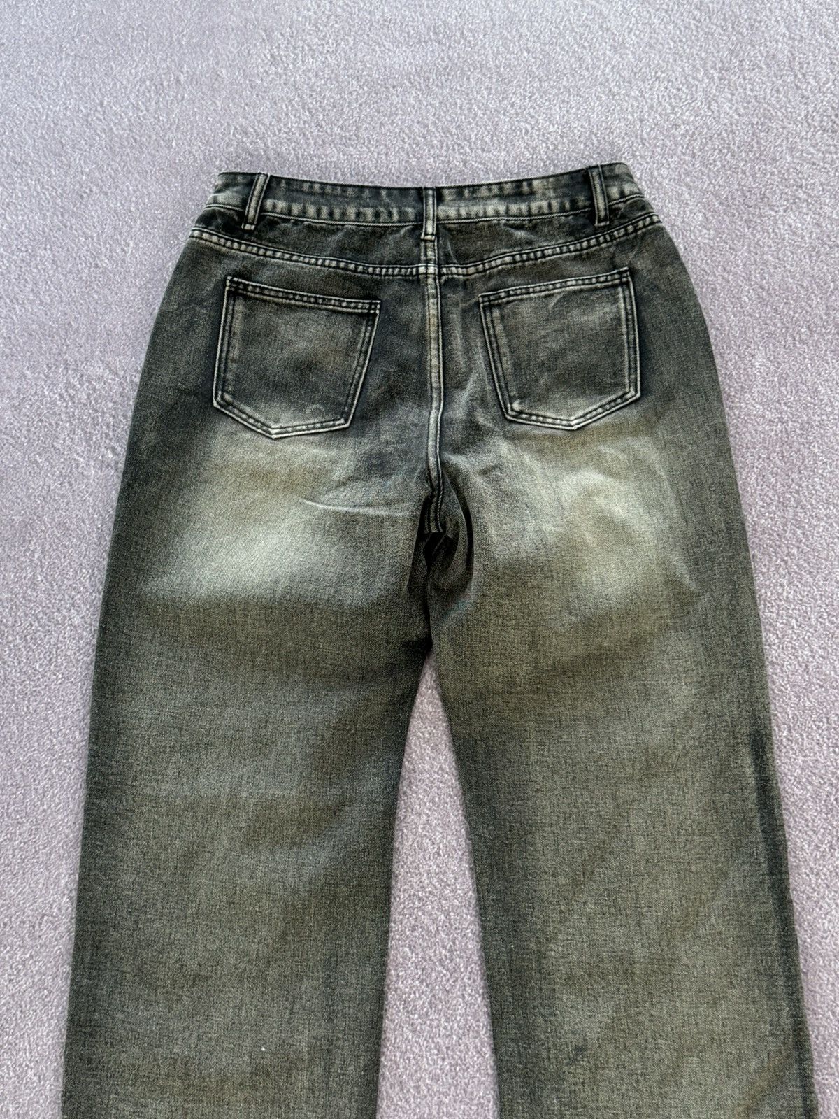 If Six Was Nine Goth Vibe Patchwork Logo Baggy Y2K Grunge Style Pants Size 33" - 8 Thumbnail