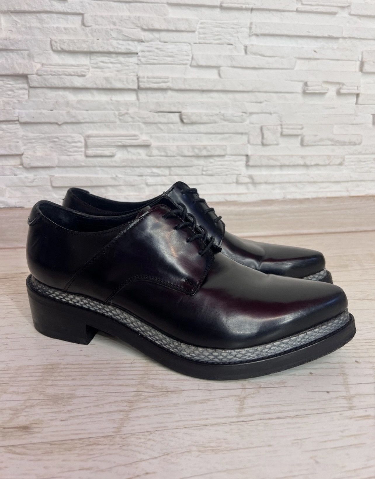 Acne Studios Acne Studios Lark Leather Loafers Black Snake Panel Size 40 Size US 10 / IT 40 - 2 Thumbnail