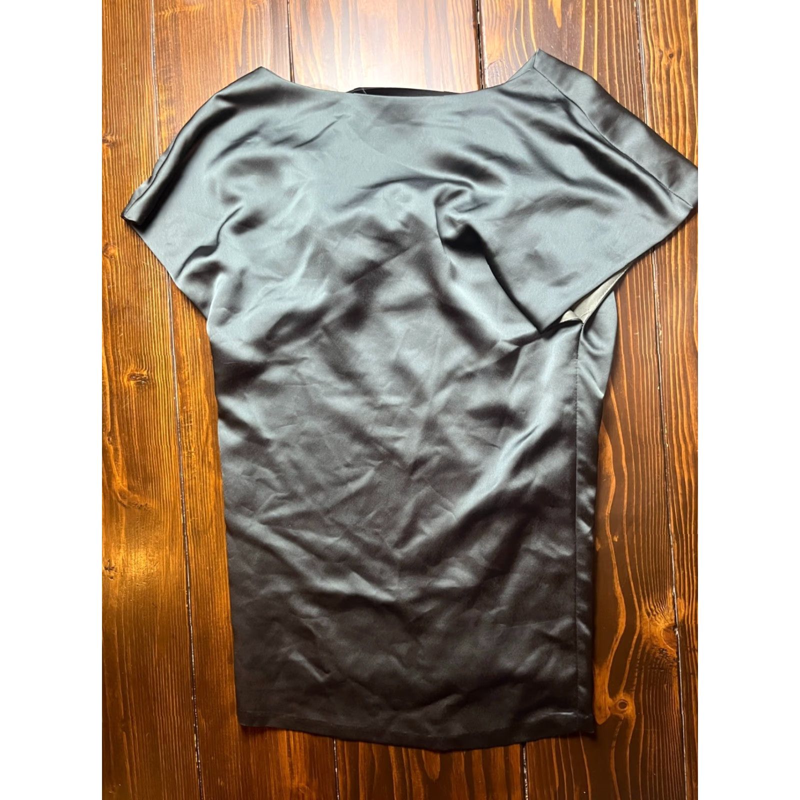 Vintage JAY GODFREY Dress Women's Size 0 Green Short Sleeve Slouchy Back Size 25" / US 0 / IT 36 - 2 Thumbnail