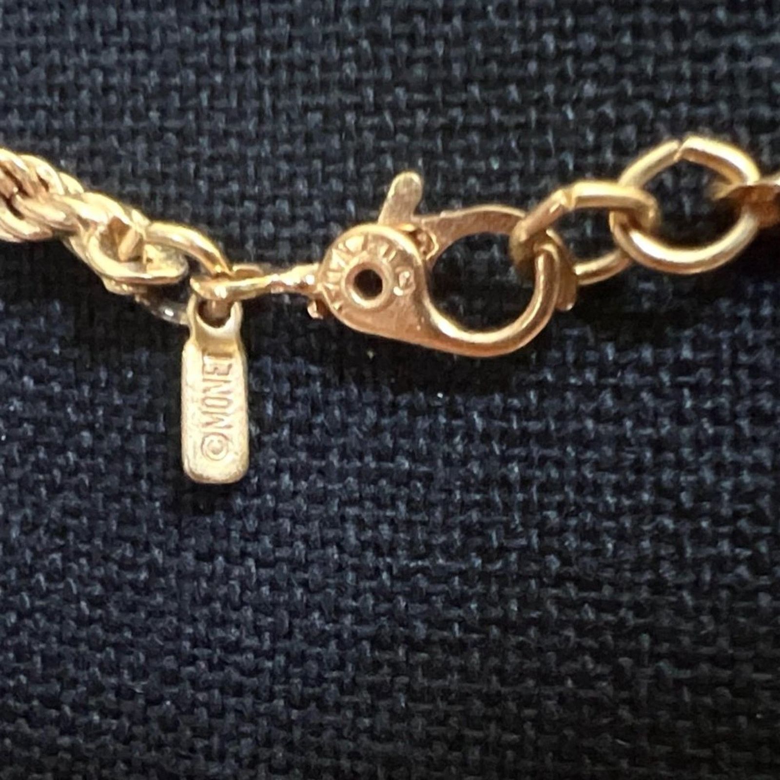 Monet Vintage - Signed - Monet - Gold tone Twist Rope Necklace Size ONE SIZE - 4 Thumbnail