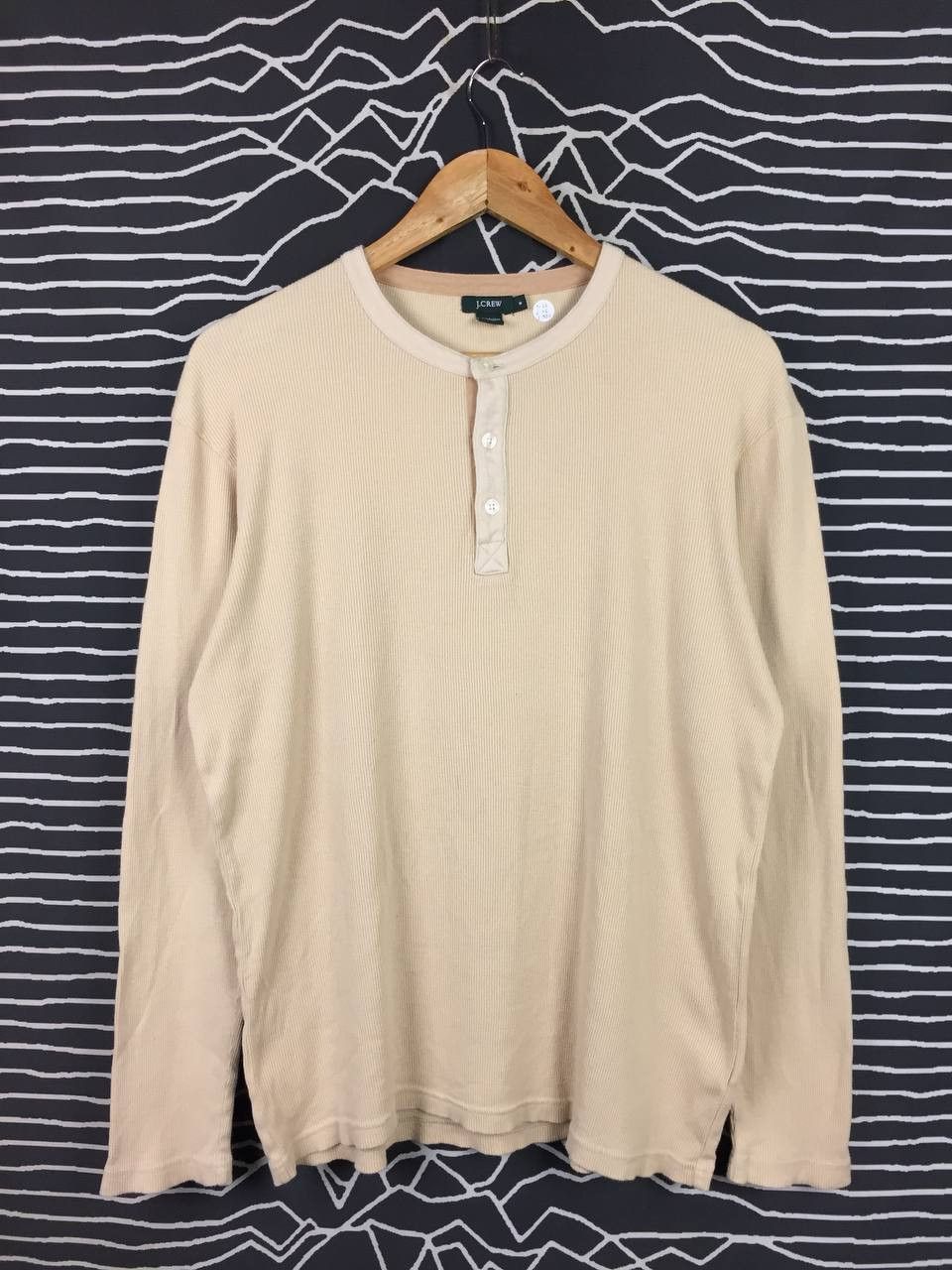 J.Crew J.Crew Essential Thermal Waffle Knit Long Sleeve Henley Tee Size US S / EU 44-46 / 1 - 1 Thumbnail