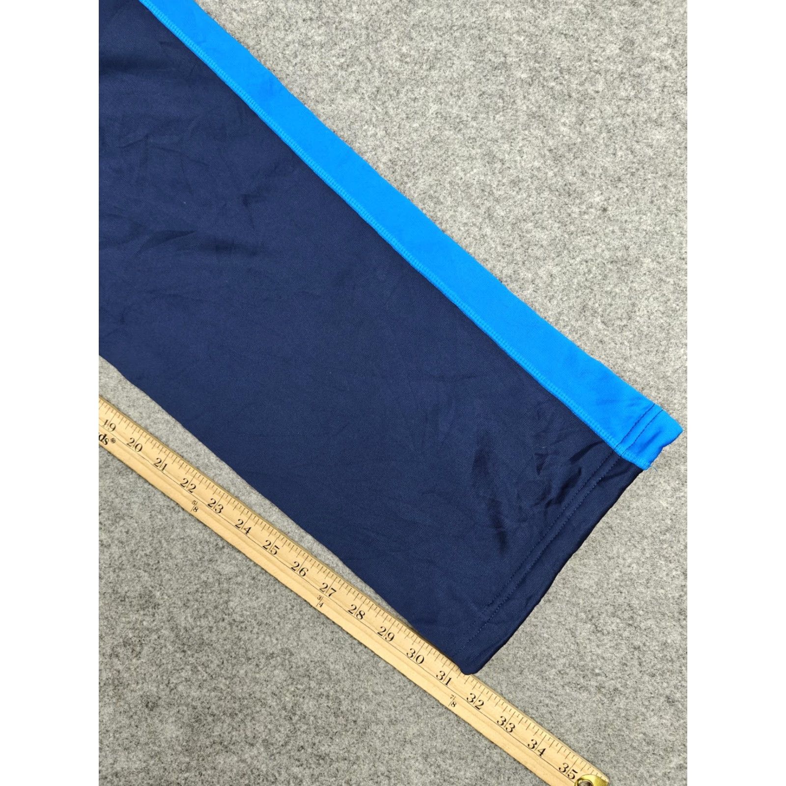 Nike Nike Track Pants Mens Small Blue Therma-FIT Fleece Side Stripe Zip Hem Athletic Size US 29 - 6 Thumbnail