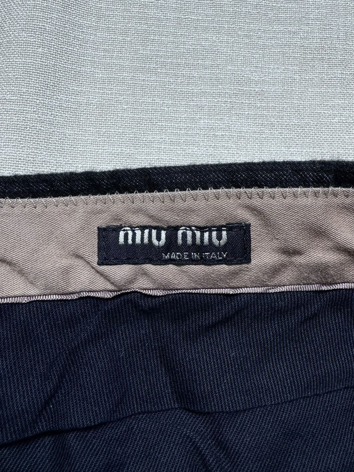 Miu Miu Wool Pinstripe Trousers Size US 31 - 9 Thumbnail