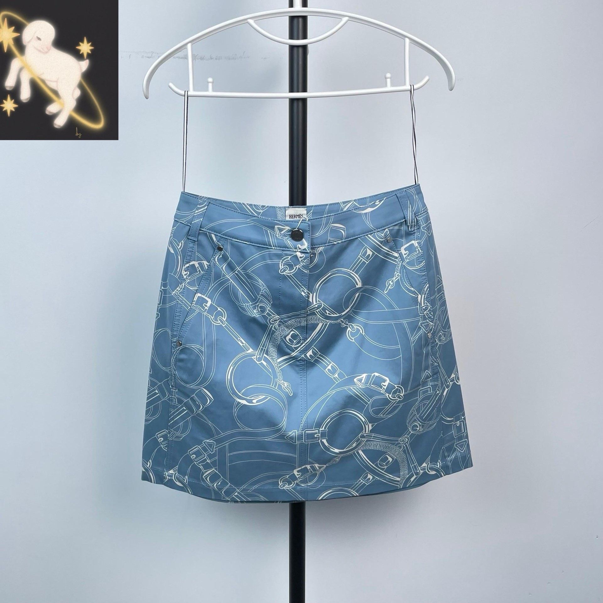 Hermes Hermes Blue Skirt 24 Women Size 24" / US 00 / IT 34 - 1 Thumbnail