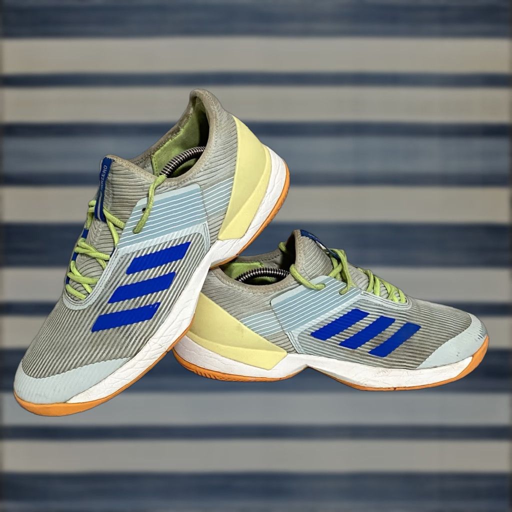 Adidas Adizero Ubersonic 3 EF2462 Womens Blue Green Lace Up Sneakers Size 10.5