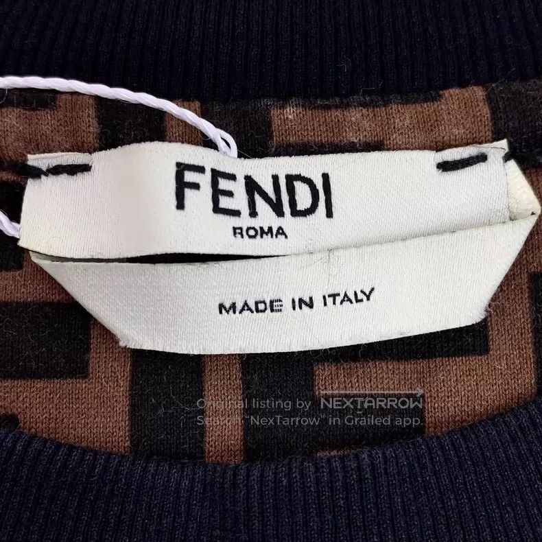 Fendi Fendi Cotton round neck short-sleeve T-shirt Size XS / US 0-2 / IT 36-38 - 6 Thumbnail