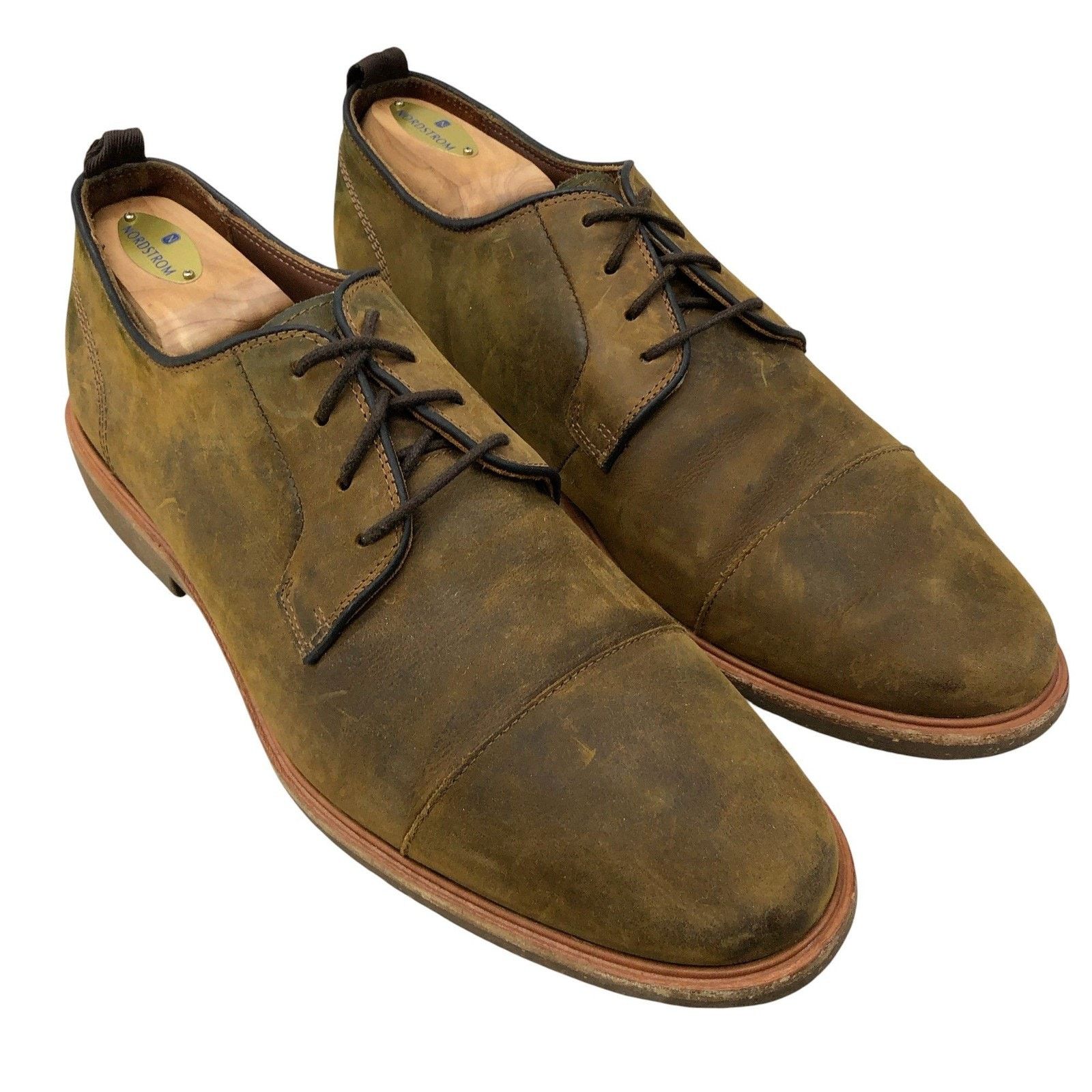 Warfield & Grand Warfield & Grand Shoes 9.5 Olive Suede Cap Toe Derby Leather Size US 9.5 / EU 42-43 - 1 Thumbnail