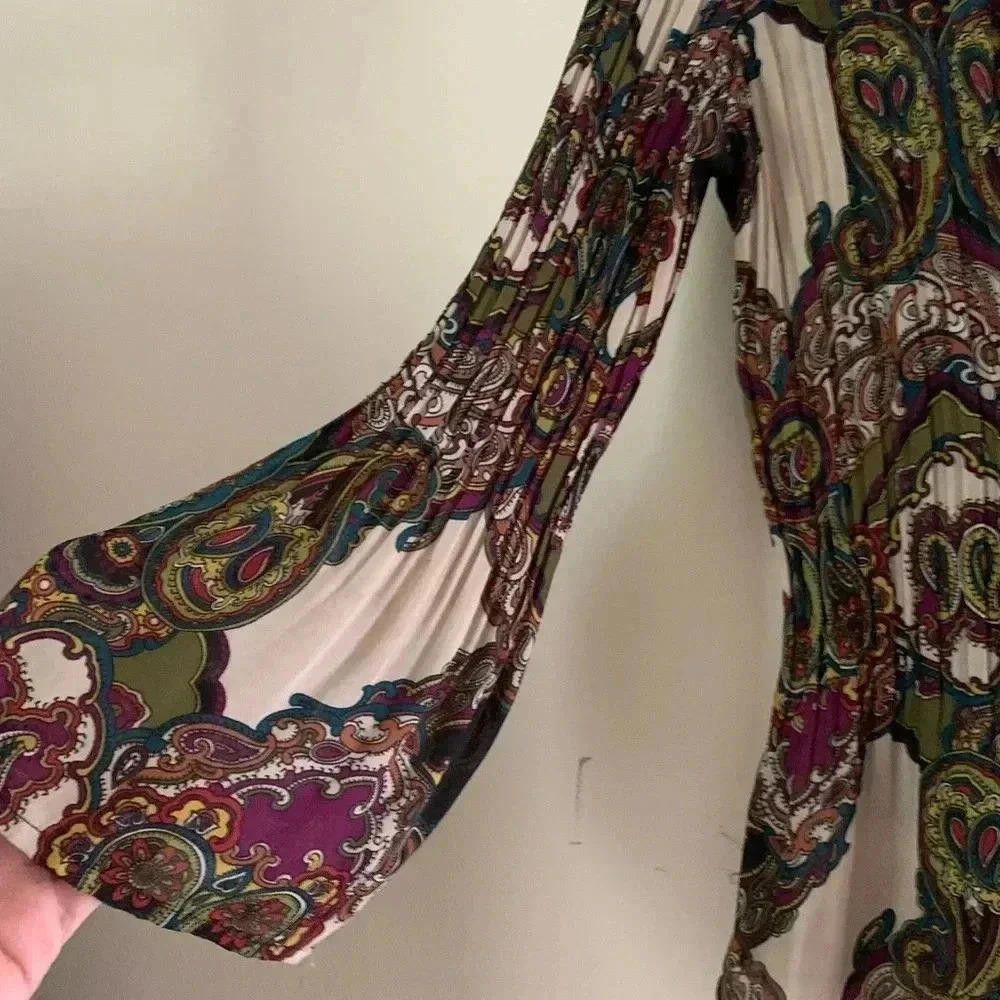 Designer Bohemian Style Ruffled Blouse Size L / US 10 / IT 46 - 3 Thumbnail