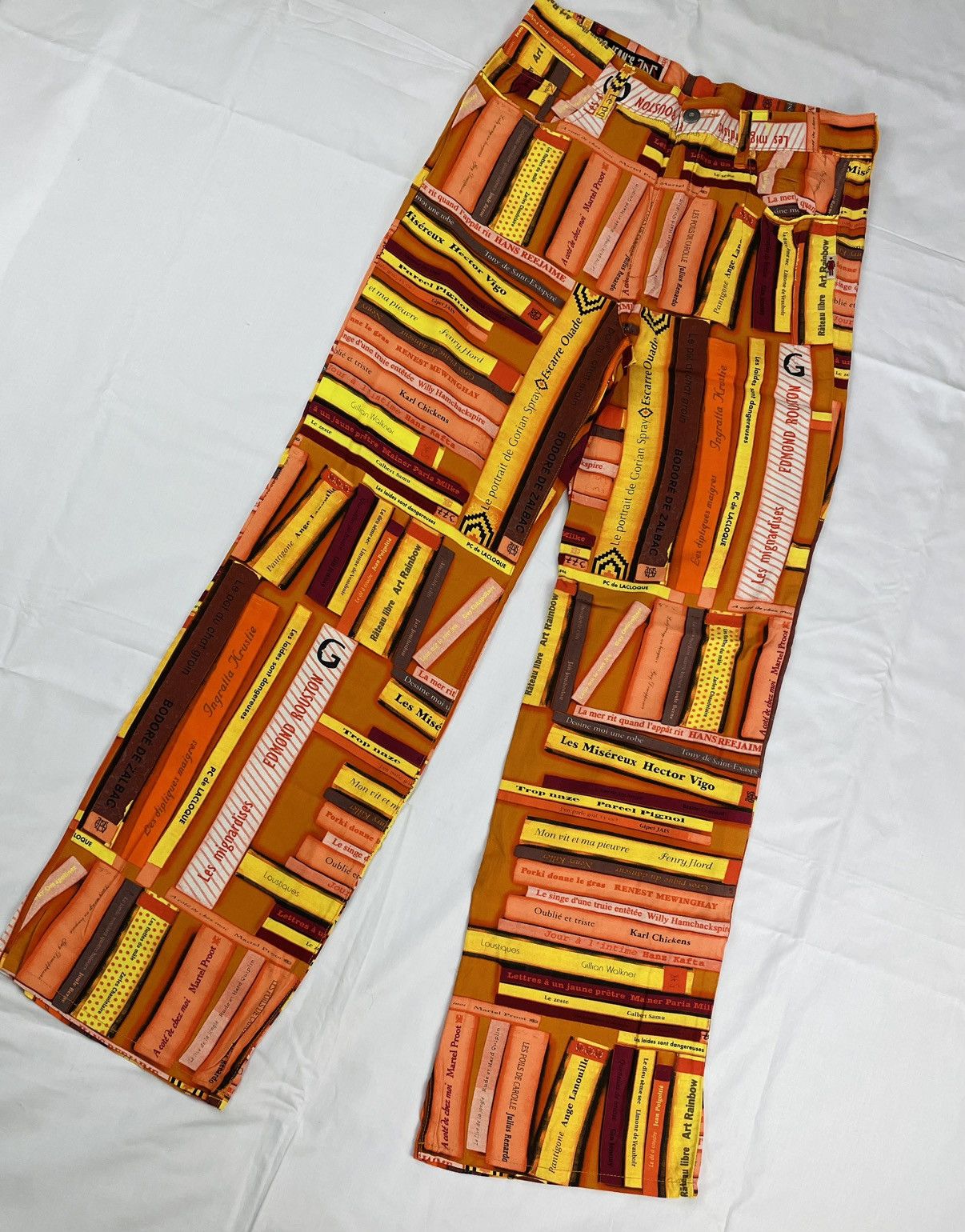 Jean Paul Gaultier SS2001 Jean Paul Gaultier Book Shelf Parody Pants Vintage Size US 31 - 3 Thumbnail