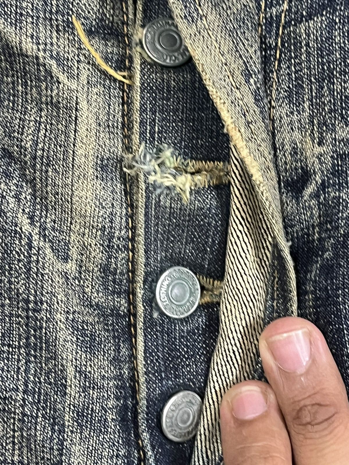 Eternal × If Six Was Nine × Japan Blue Vintage Eternal Mudwash Ripped Distressed Denim Size US 35 - 10 Thumbnail