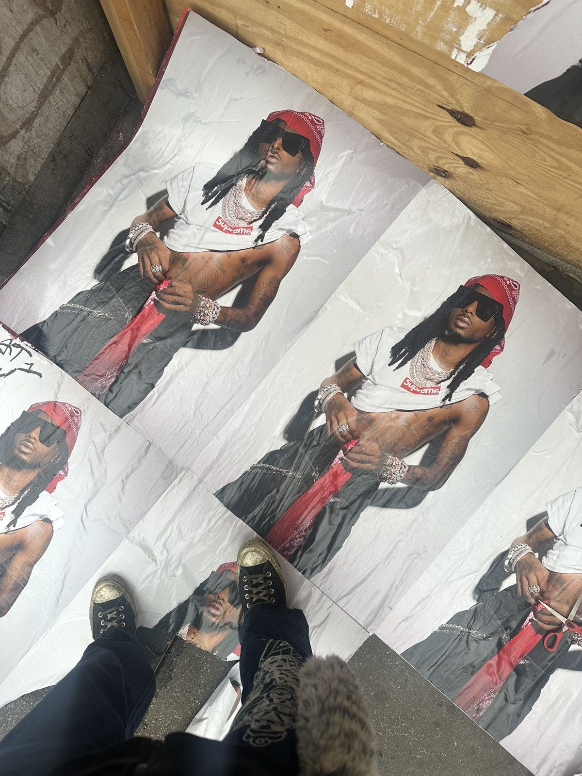 supreme×playboi carti ポスター Playboi Carti Supreme FW 2025 RARE Box Logo Exclusive Poster