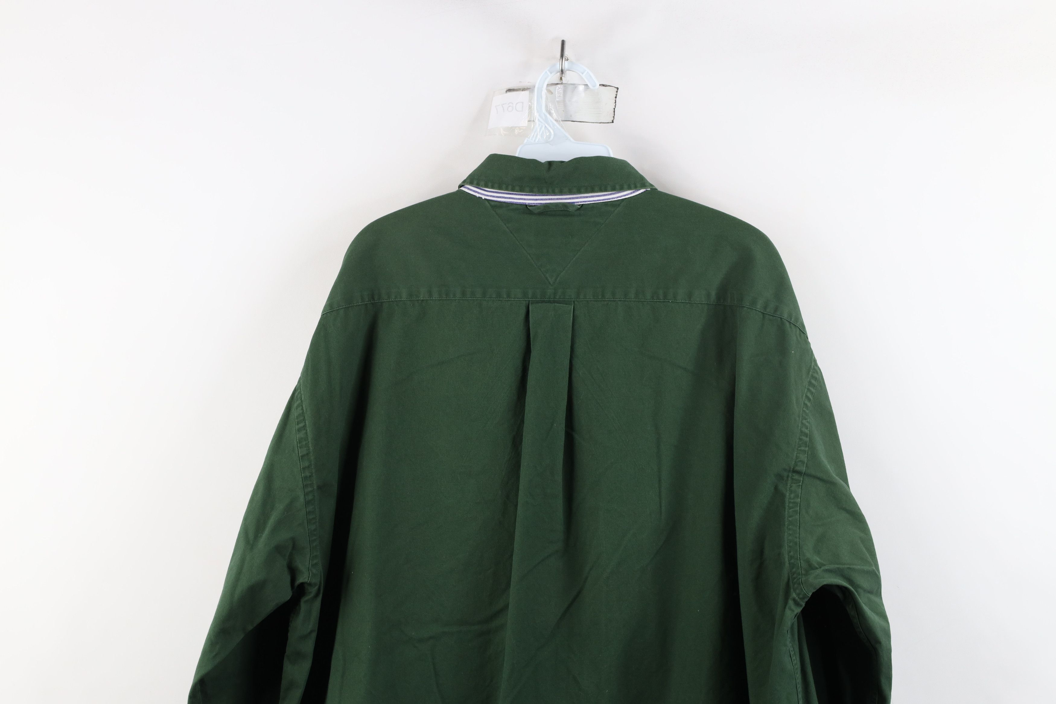 Tommy Hilfiger × Vintage Vintage 90s Tommy Hilfiger Collared Button Down Shirt Green Size US XL / EU 56 / 4 - 12 Thumbnail