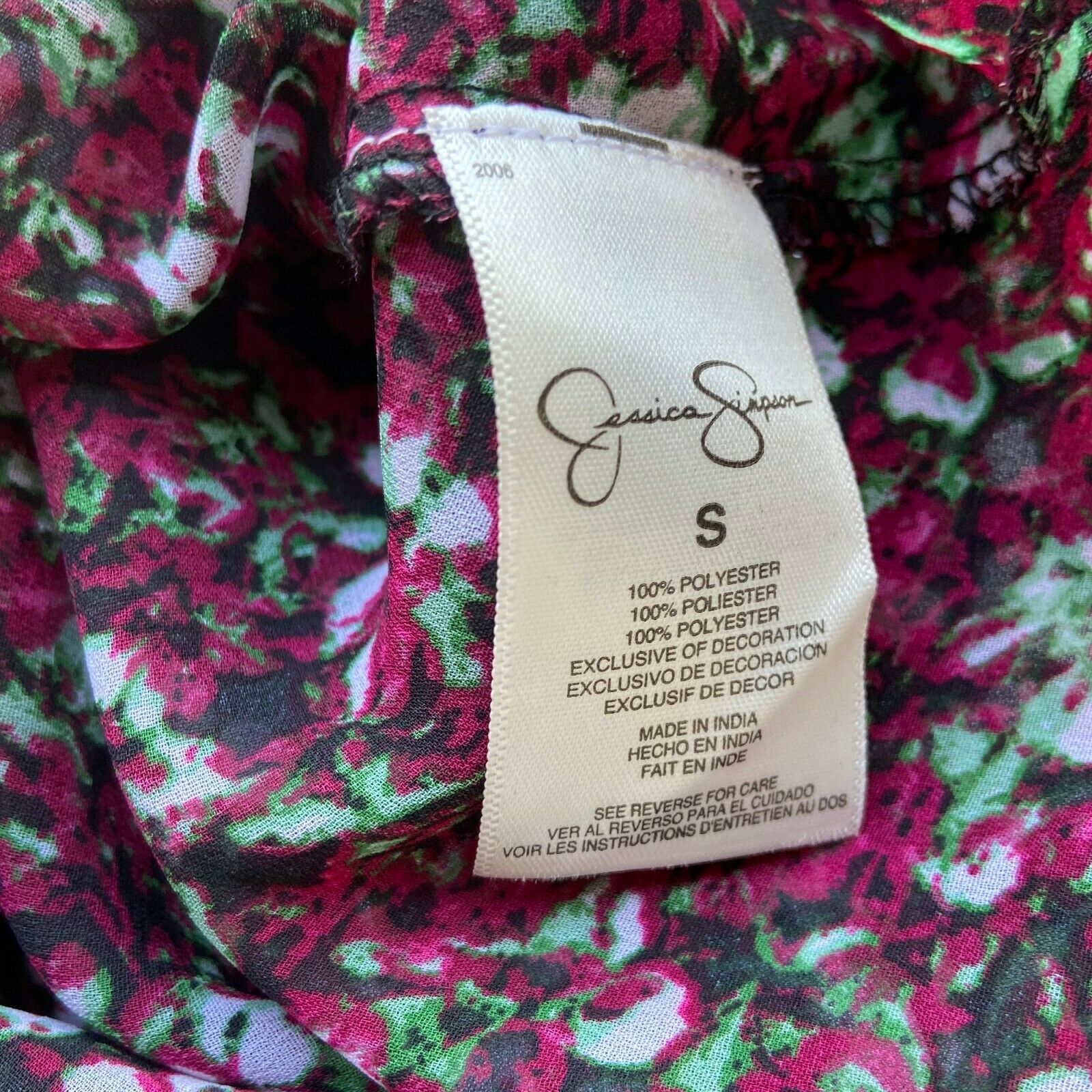 Other Jessica Simpson Lorette Raspberry Radiance Peasant Blouse S Size S / US 4 / IT 40 - 6 Thumbnail