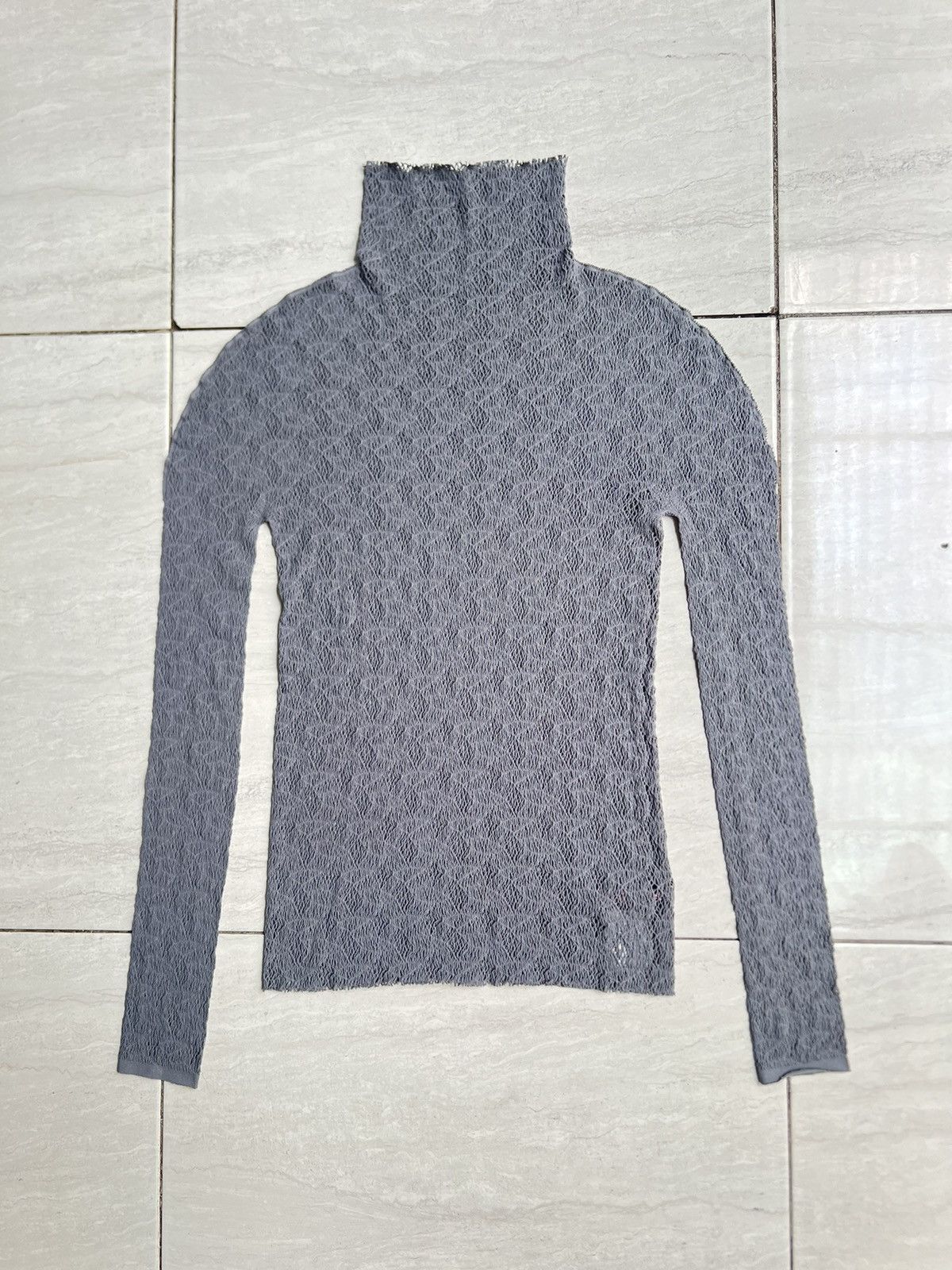 Issey Miyake Issey M.&K YOKO Grey Pleats Mesh T-shirt Size US XS / EU 42 / 0 - 6 Thumbnail