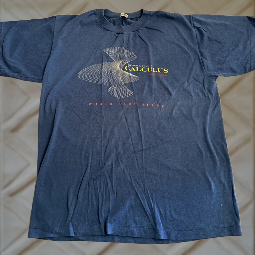 Vintage VINTAGE Munem & Foulis Calculus Second Edition Single Stitch T-Shirt Blue L 20”x26” Mens Boys? Size US L / EU 52-54 / 3 - 1 Thumbnail