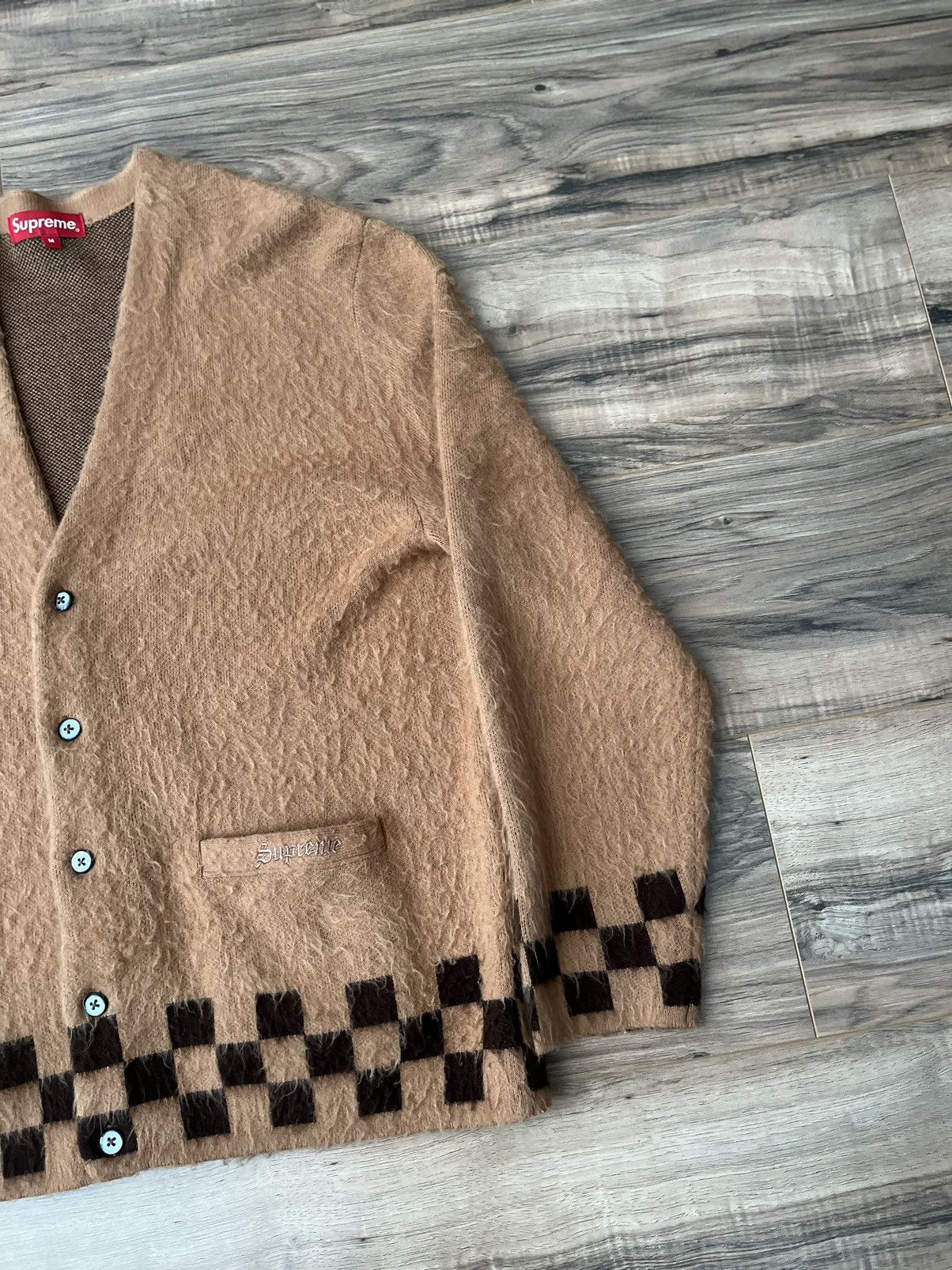 Supreme Supreme Brushed Checkerboard Cardigan Size US M / EU 48-50 / 2 - 4 Thumbnail