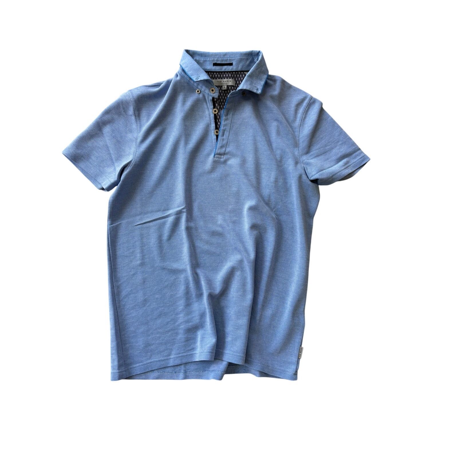 Ted Baker Ted Baker Mens Designer Polo Light Blue Size US M / EU 48-50 / 2 - 1 Thumbnail