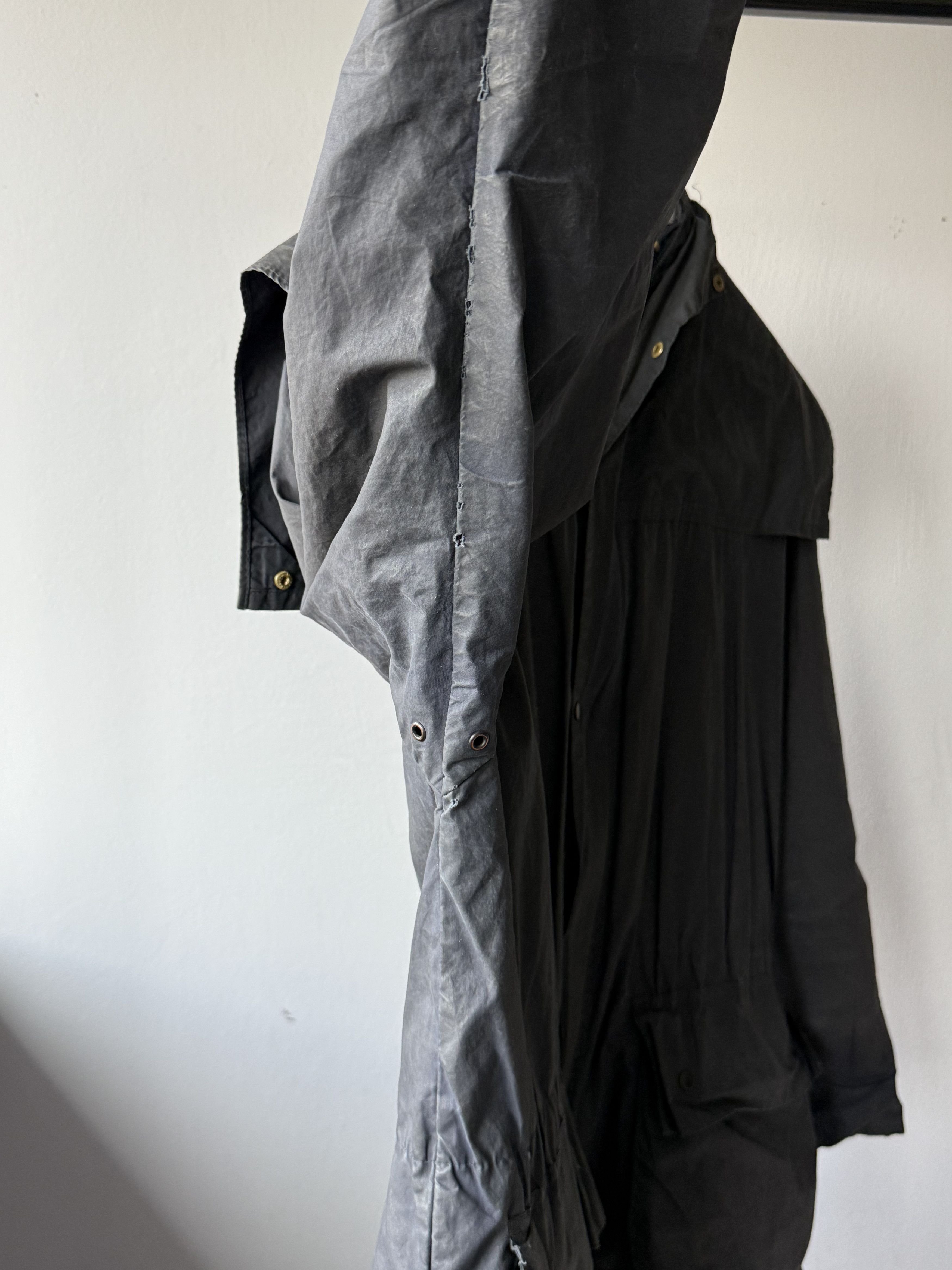 Barbour Vintage Barbour A6 Lined Durham Waxed Cotton Hooded Jacket Size US M / EU 48-50 / 2 - 16 Thumbnail