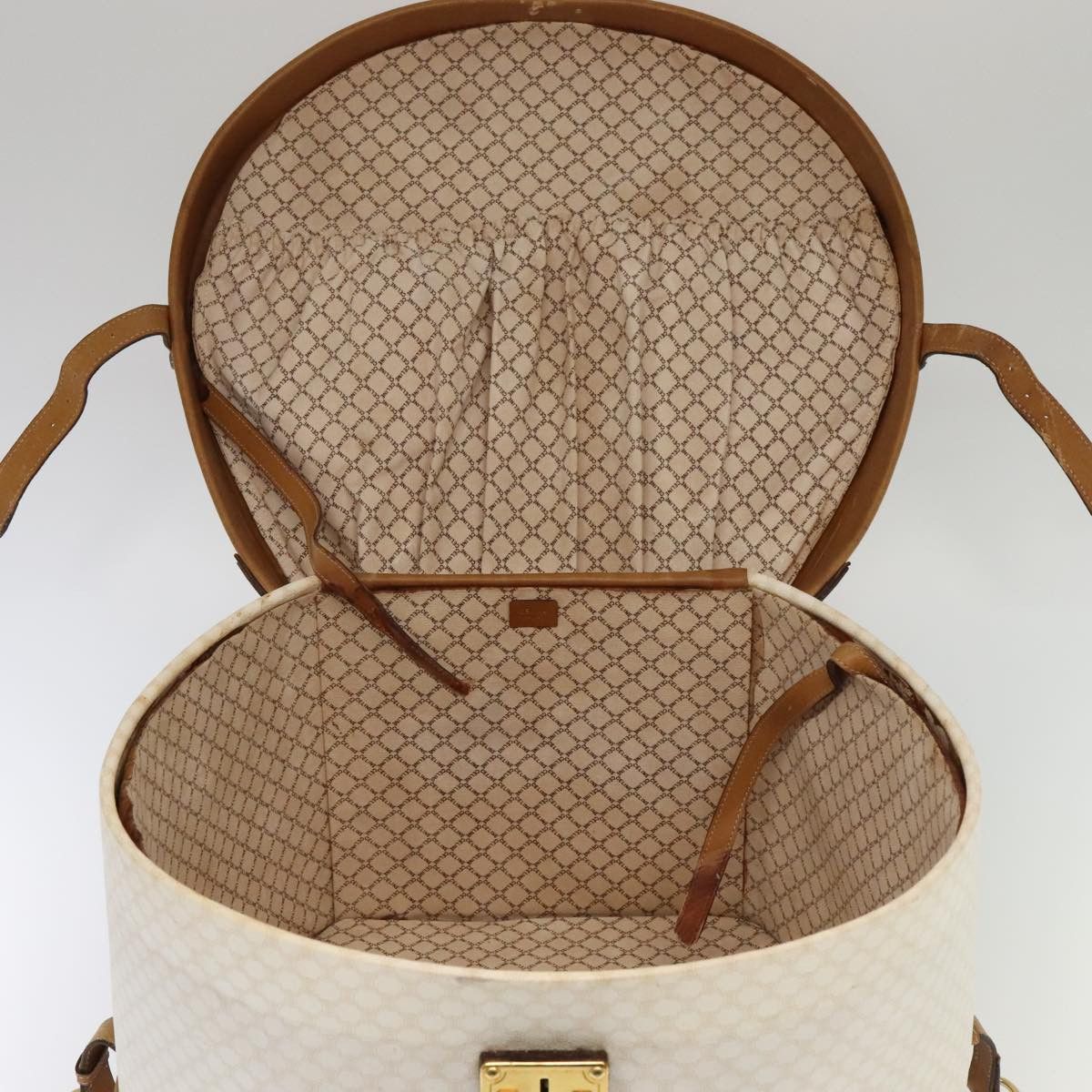 Celine CELINE Macadam Canvas Hat Case Trunk Pvc Leather White Size ONE SIZE - 8 Thumbnail