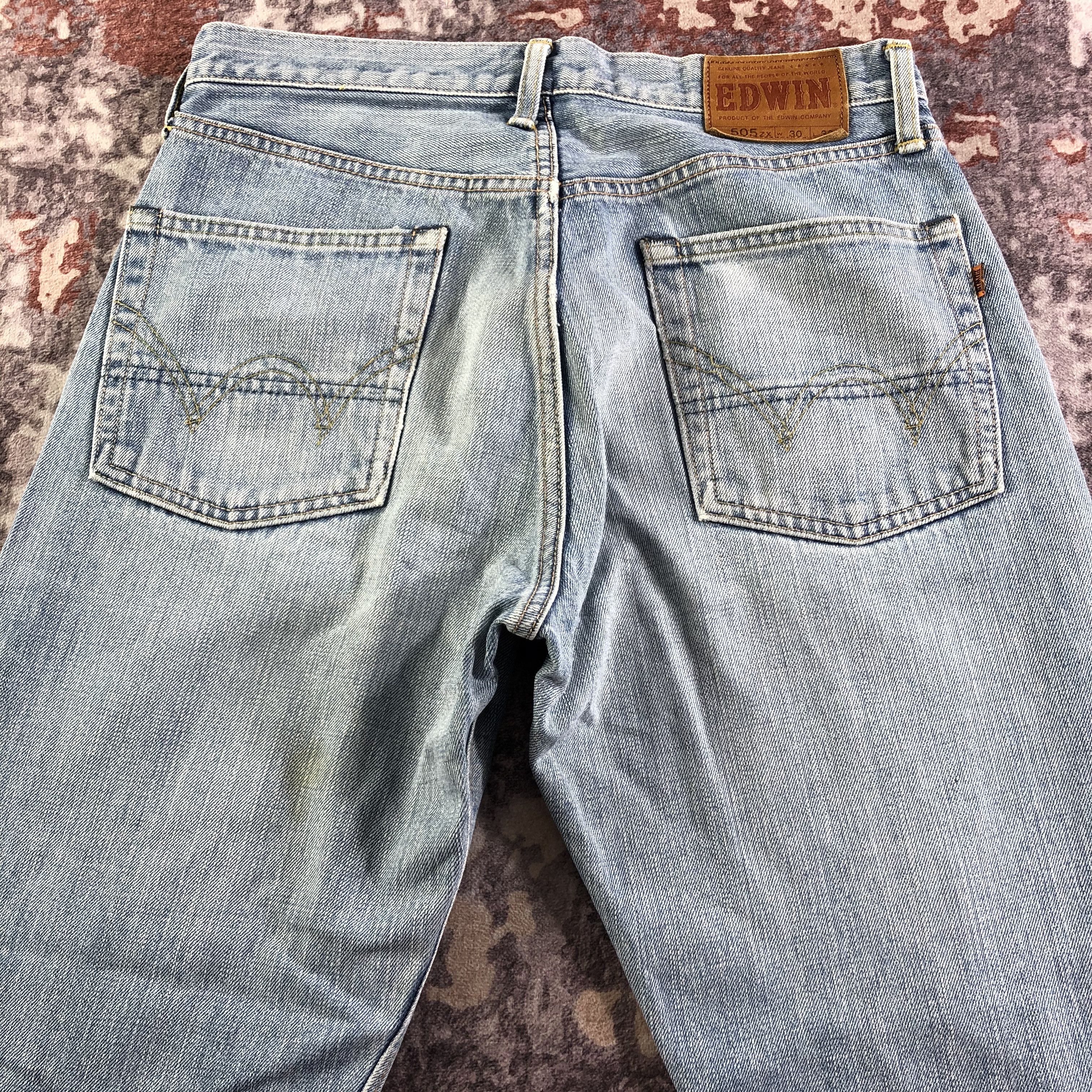 Edwin Vintage Light Wash Edwin 505 Selvedge Jeans-JM3639 Size US 31 - 5 Thumbnail