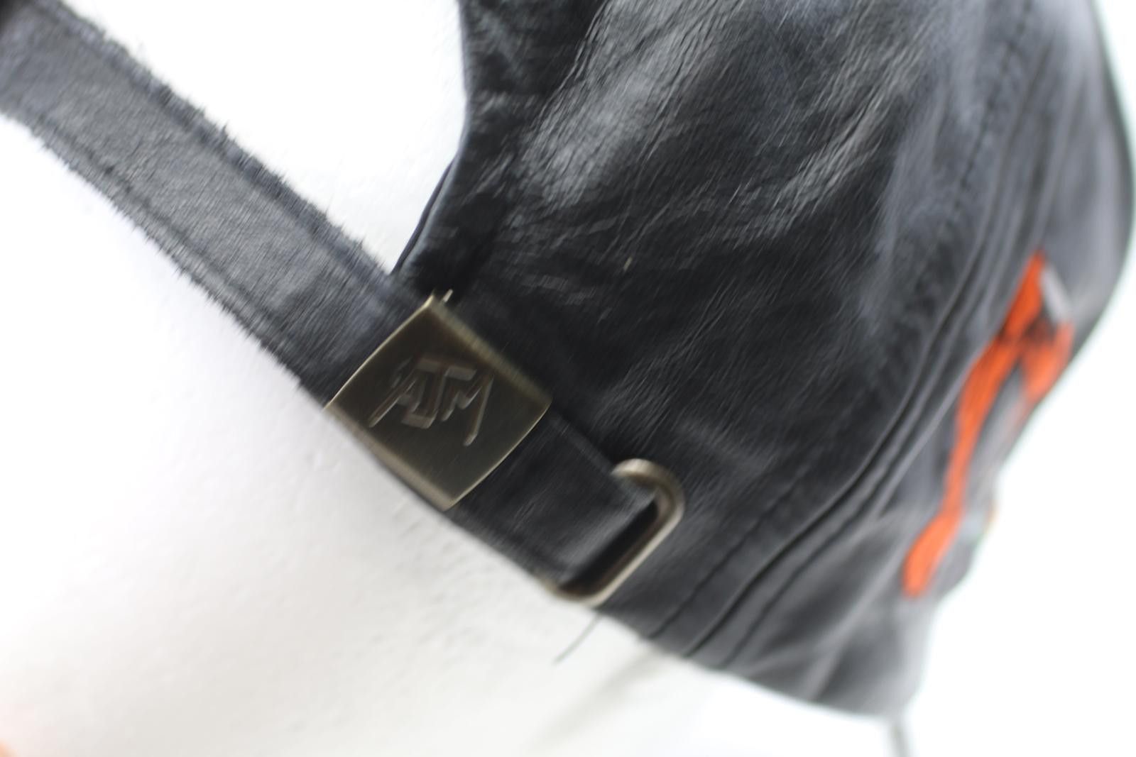 Sterling Silver Vintage Black Leather Construction Silver Site AdjustableCap Size ONE SIZE - 6 Thumbnail