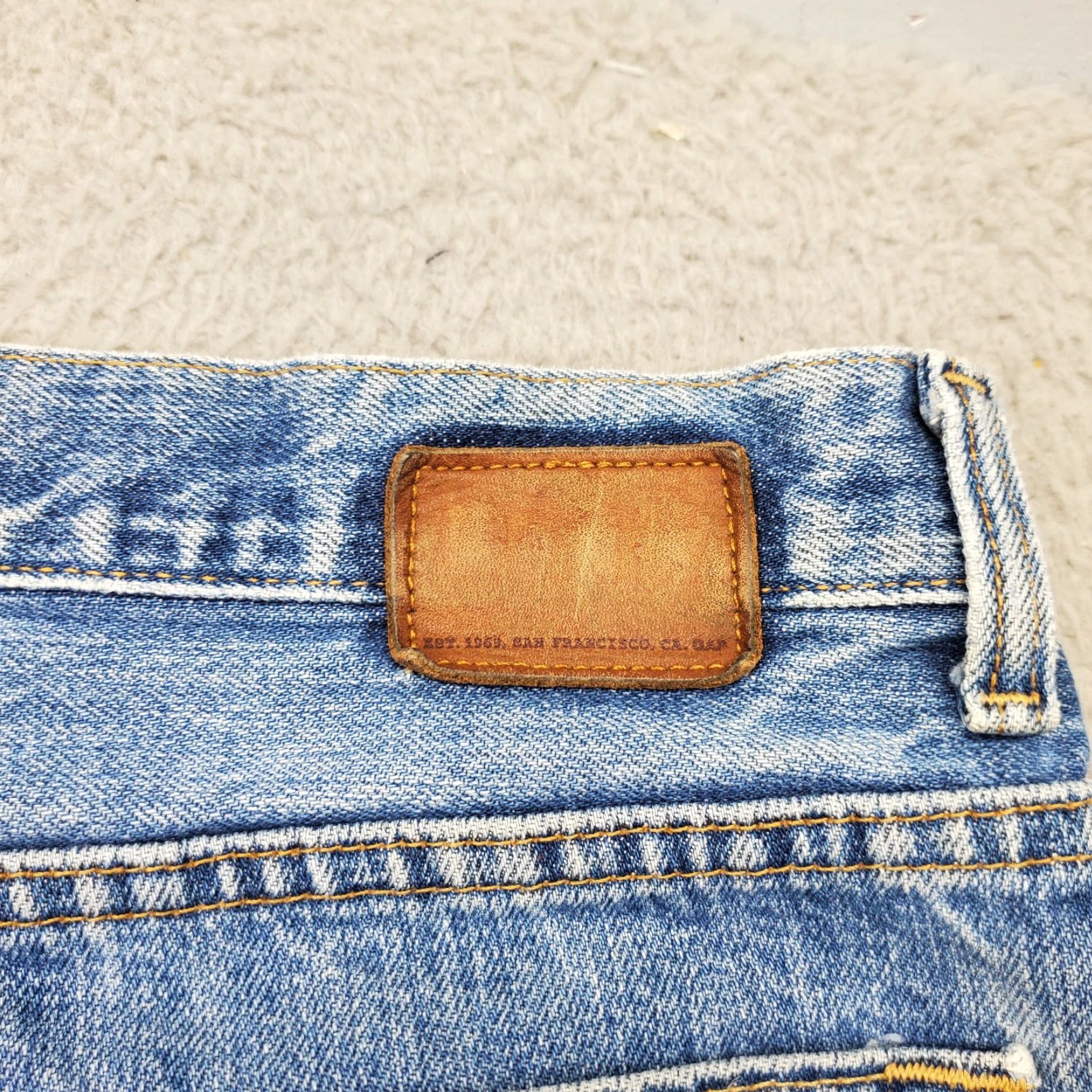 Gap GAP Mens Jeans 33x32 Blue Denim Mid Rise Straight Streetwear Outdoor Size US 33 - 7 Thumbnail