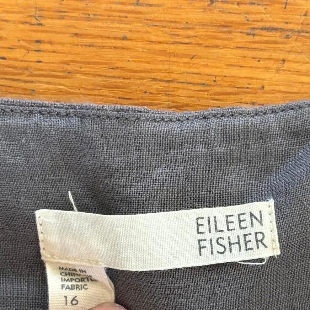 Eileen Fisher Eileen Fisher Wide-Leg Gray Pants Size 16 Size 38" / US 16 / IT 52 - 4 Thumbnail