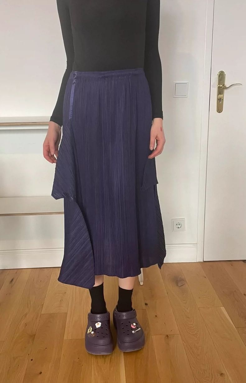 Issey Miyake Issey Miyake size:4 Blue double-layered skirt Size 42" / US 20 - 2 Thumbnail