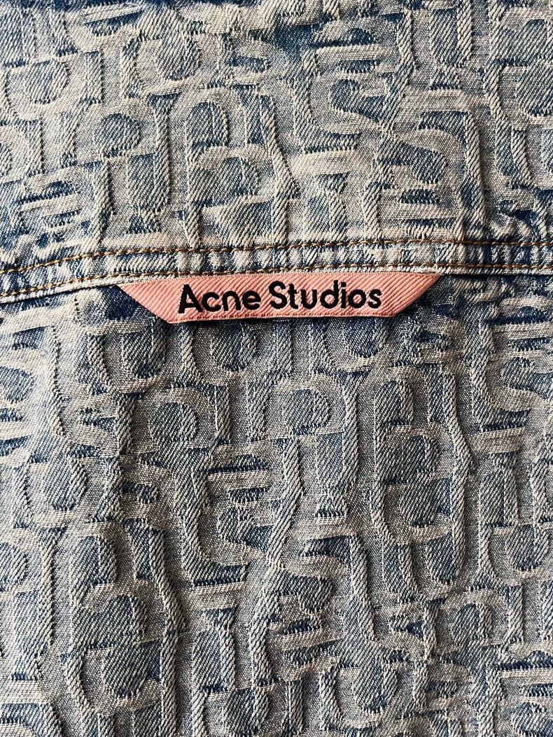 Acne Studios Acne Studios Multicolored pointed-neck loose denim shirt Size US XS / EU 42 / 0 - 3 Thumbnail