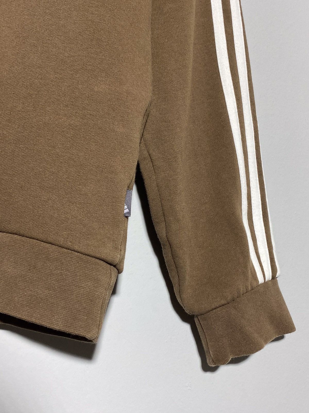 Adidas 🔥 ADIDAS Y2K BROWN 3-STRIPES CREW SWEAT RETRO SPORT VIBE Size US L / EU 52-54 / 3 - 7 Thumbnail