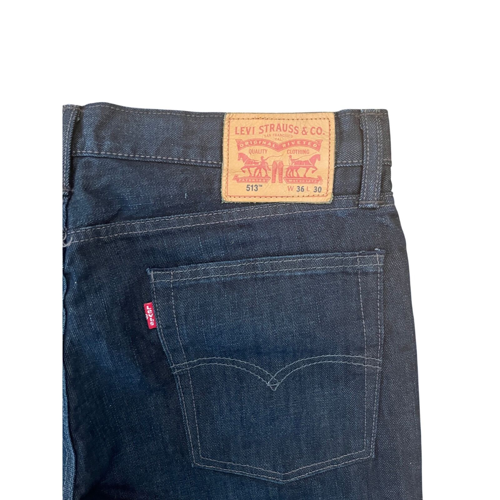Levi's Levi's 513 Slim Straight Jeans 36x30 Dark Wash New Size US 36 / EU 52 - 6 Thumbnail