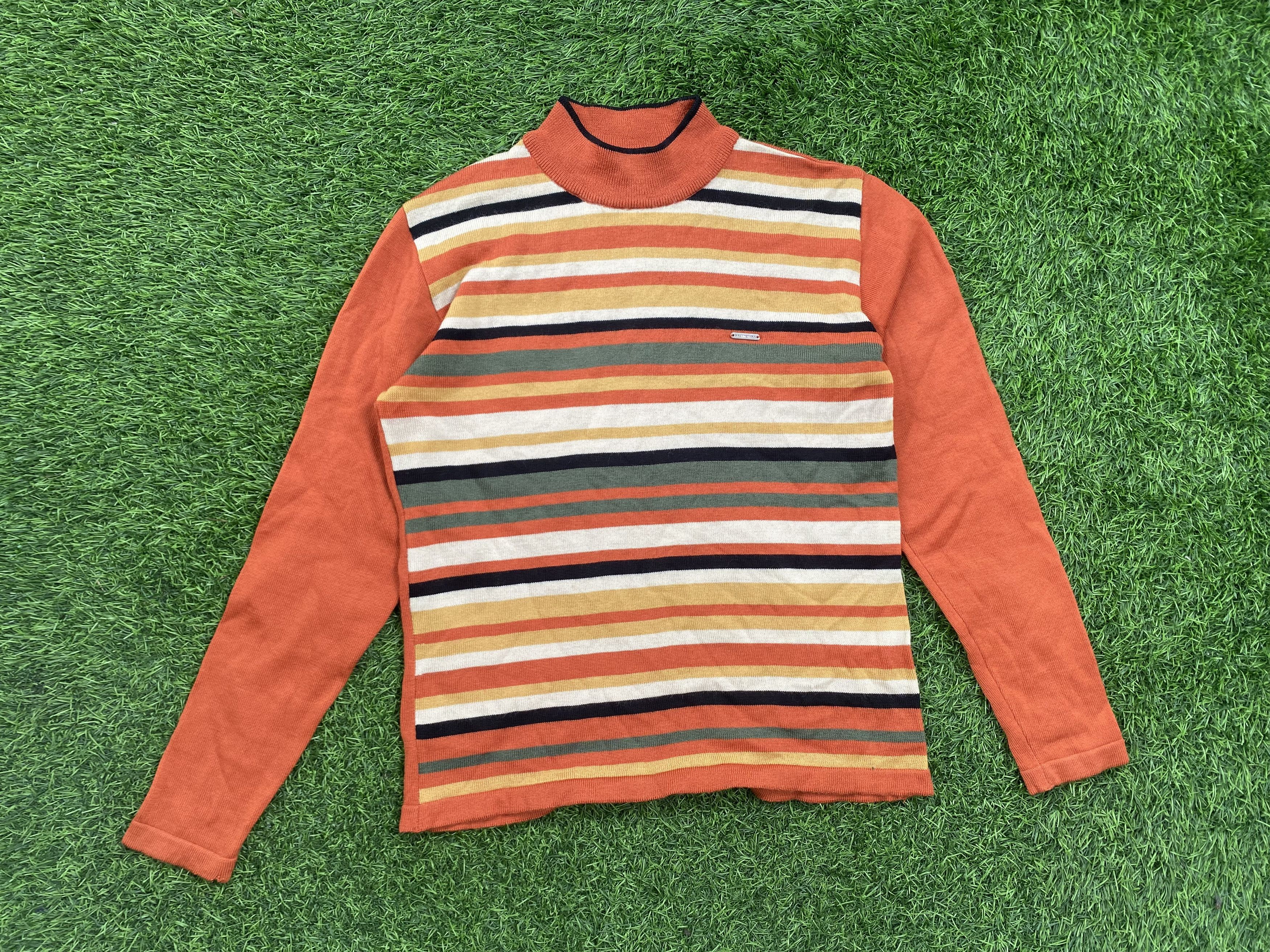 Balenciaga × Vintage Vintage Balenciaga Turtleneck Stripped Sweaters Size M / US 6-8 / IT 42-44 - 1 Thumbnail