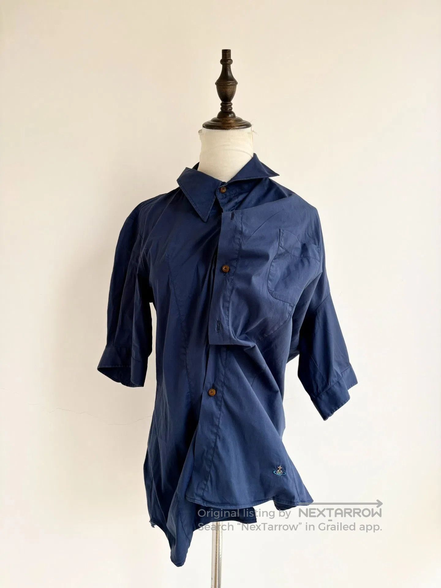 Vivienne Westwood Vivienne Westwood Vintage Blue Short Sleeve Shirt. Size L / US 10 / IT 46 - 1 Thumbnail