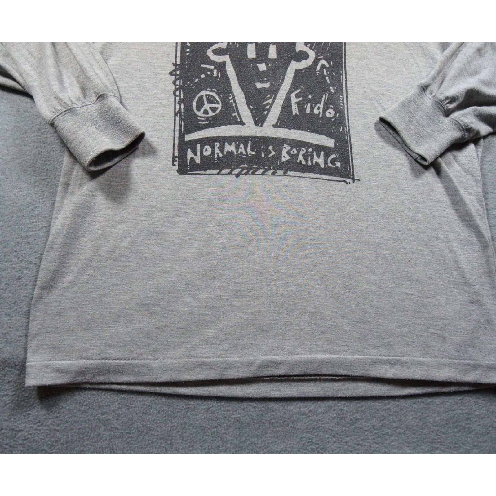 Vintage VINTAGE Fido Dido Shirt Mens Medium Gray Turtleneck Long Sleeve 80s 90s Tee Size US M / EU 48-50 / 2 - 3 Thumbnail
