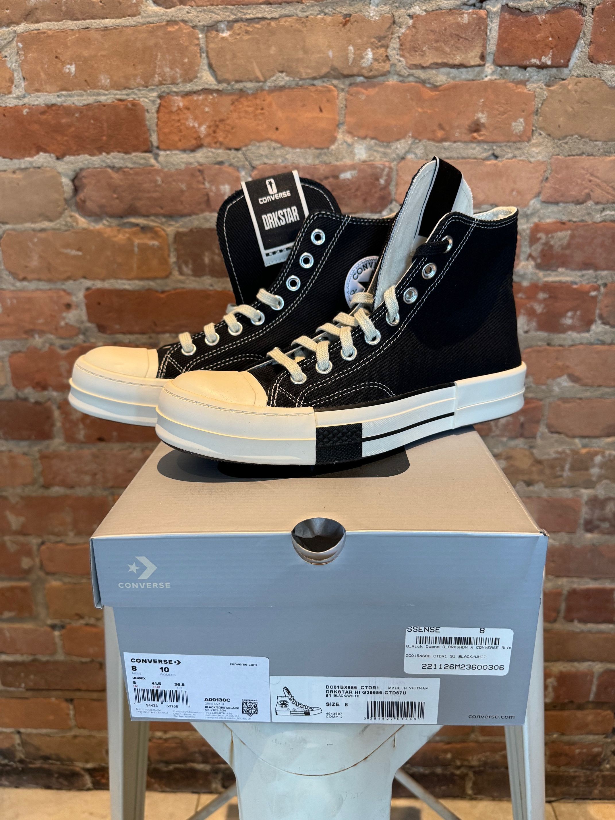 Converse × Rick Owens Drkshdw Rick Owens x Converse Chuck 70 DRKSTAR Size US 8 / EU 41 - 1 Thumbnail