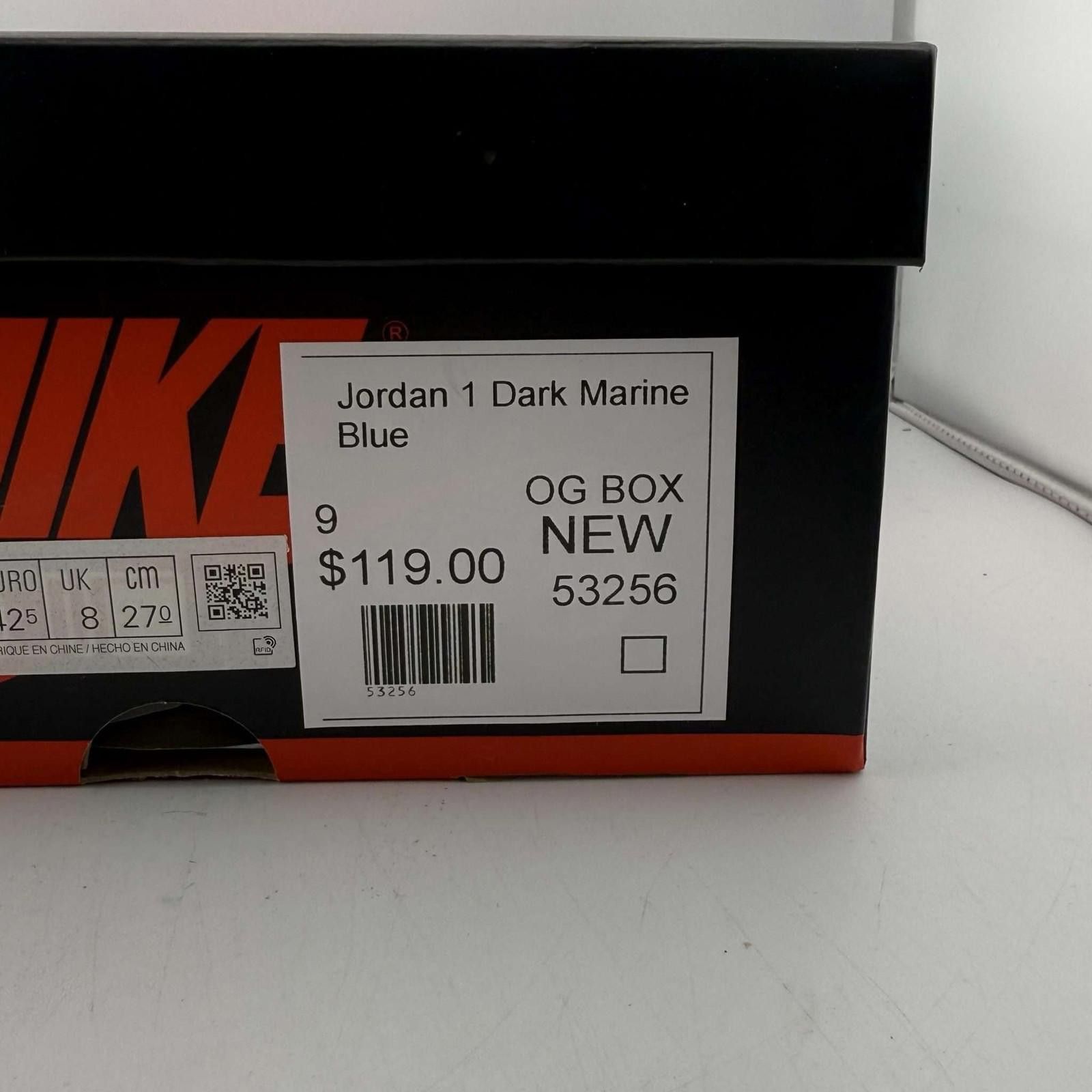 Nike Nike Air Jordan 1 Dark Marina Blue US 9 New with Box 555088 Size US 9 / EU 42 - 8 Thumbnail