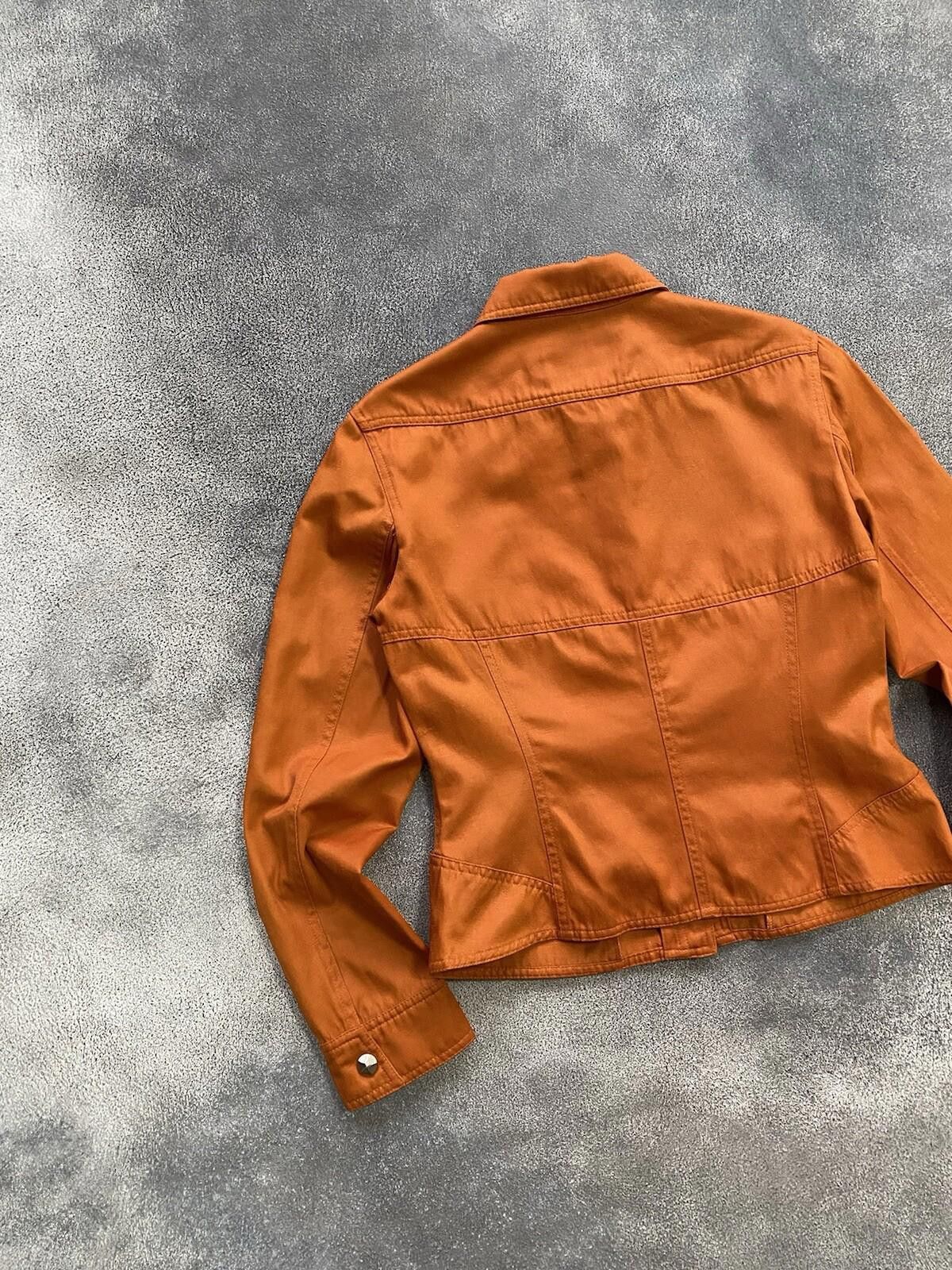 Mugler 2000’s Mugler Collar Press-Stud Orange Jacket Vintage Size M / US 6-8 / IT 42-44 - 5 Thumbnail