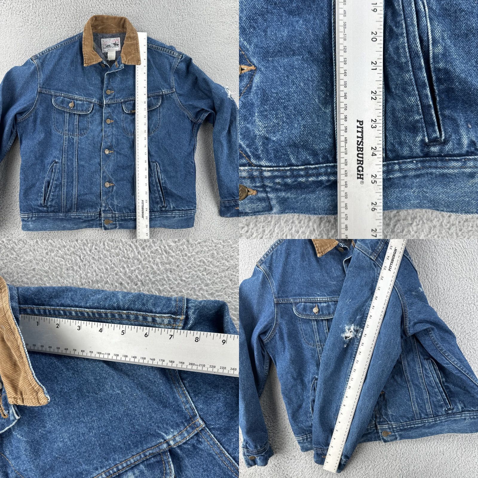 Lee VINTAGE Lee Storm Rider Blanket Lined Denim Jacket Mens XL Blue Denim Jacket Western Wear US Made 1970s Mens Size US XL / EU 56 / 4 - 9 Thumbnail