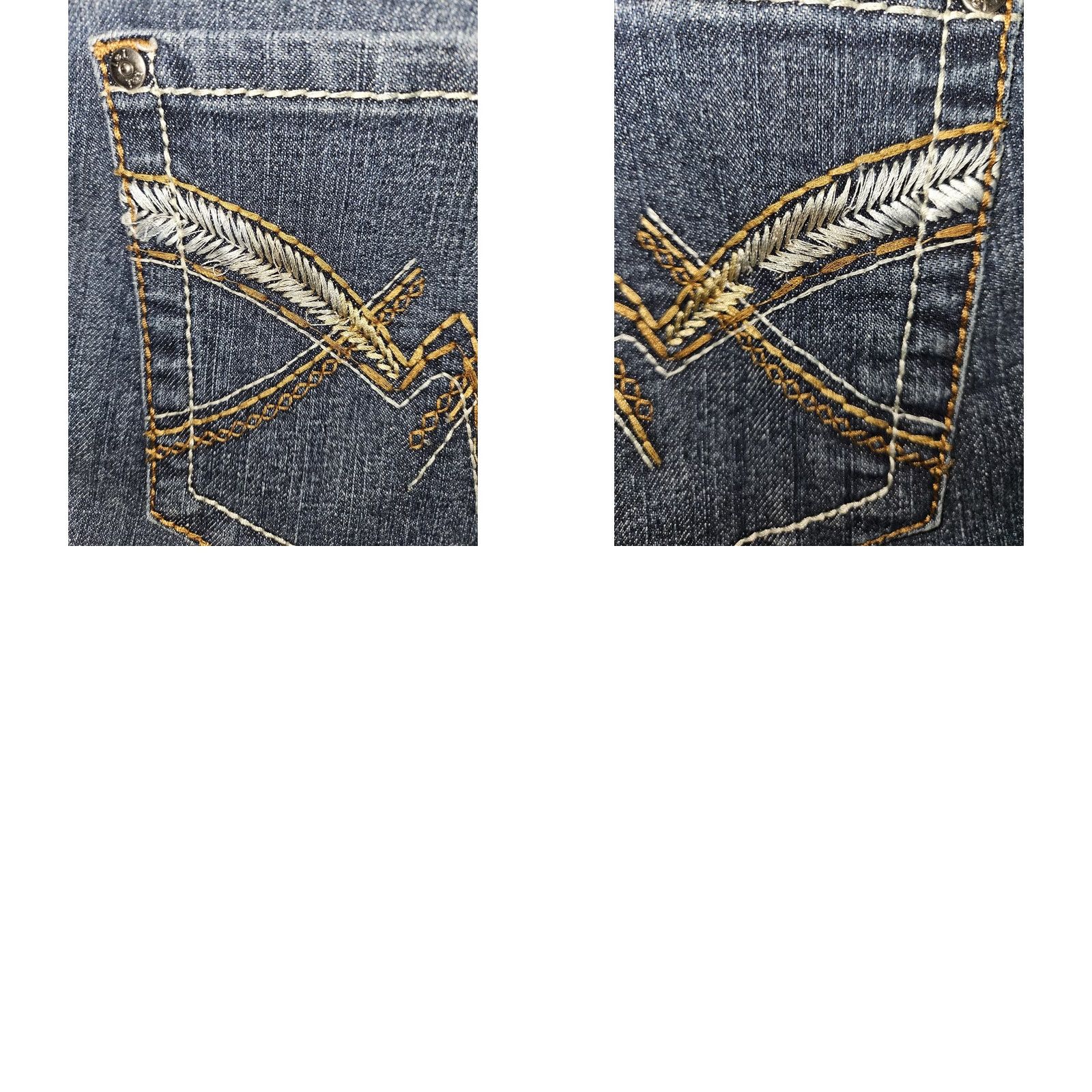 L.E.I. l.e.i. Ashley Jeans Womens 15 Short Blue Low Rise Bootcut Embroidered Pockets Jeans Size 36" / US 14 / IT 50 - 9 Thumbnail