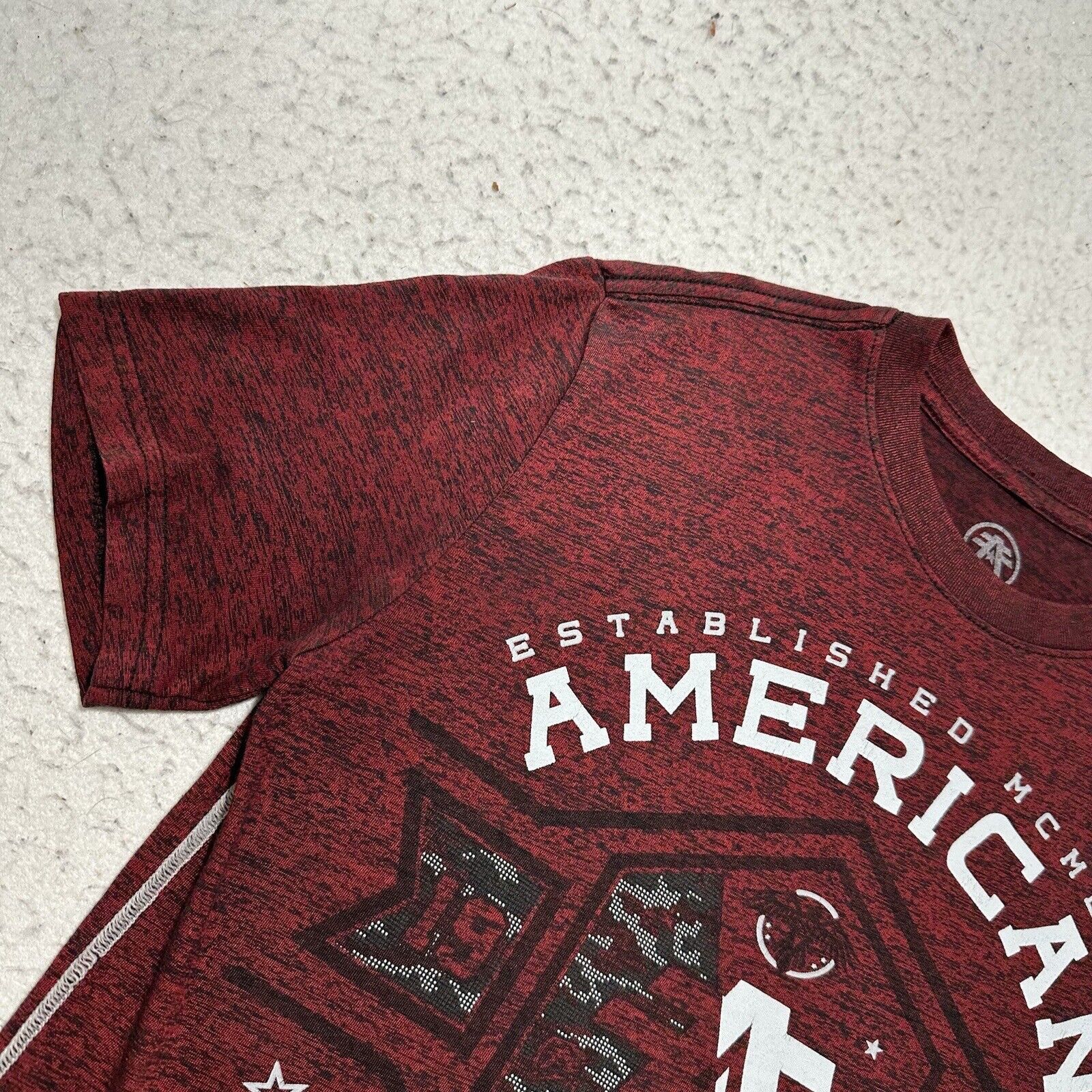 Other Buckle American Fighter Medium Athletic Logo Red T Shirt Size M / US 6-8 / IT 42-44 - 5 Thumbnail