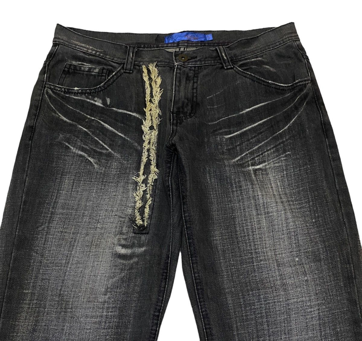 If Six Was Nine Very Rare Design Vintage Japanese Brand Riot Jeans 2000s Size US 33 - 3 Thumbnail