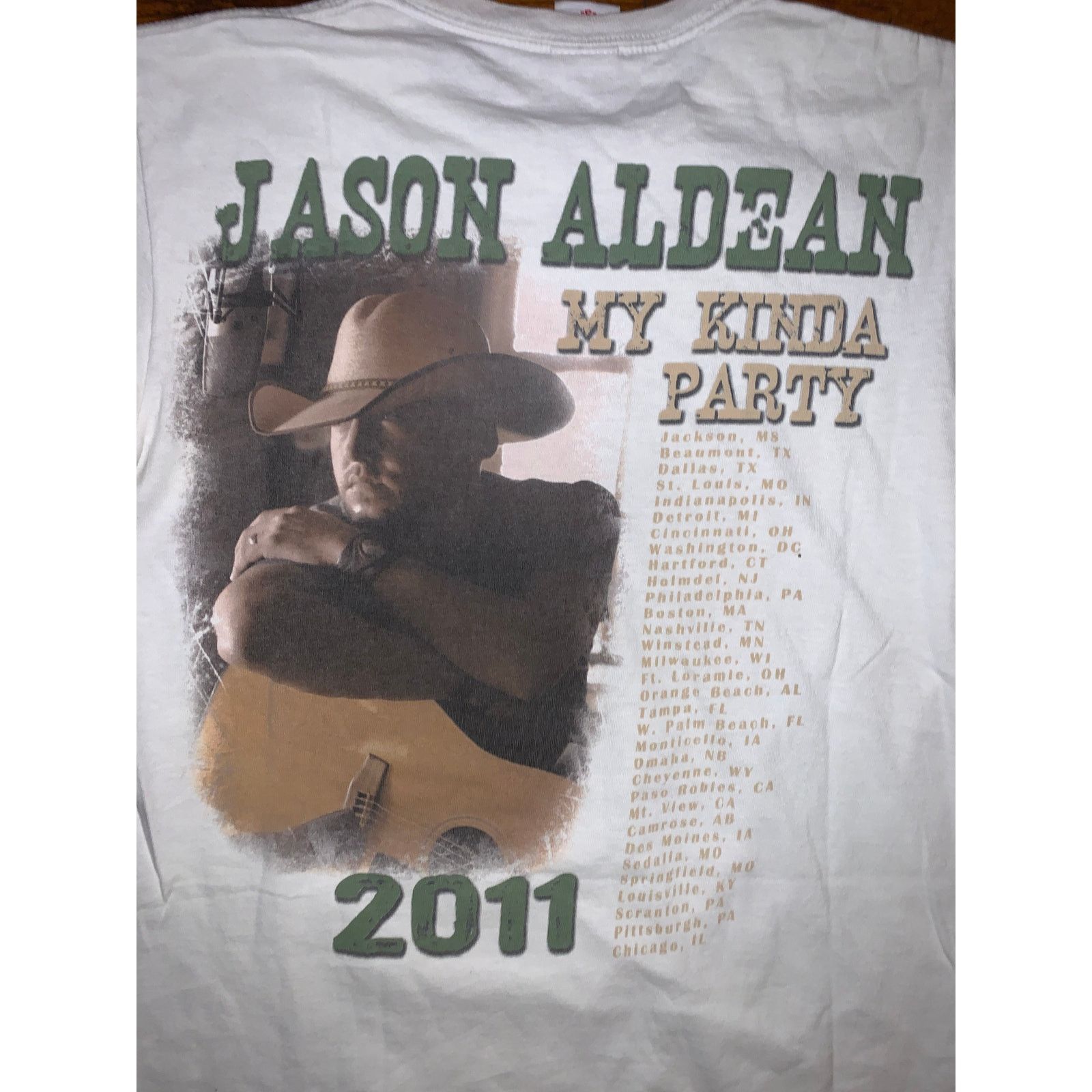 Anvil Jason Aldean My Kinda Party Tour 2011 T Shirt Small Anvil Size US S / EU 44-46 / 1 - 8 Thumbnail