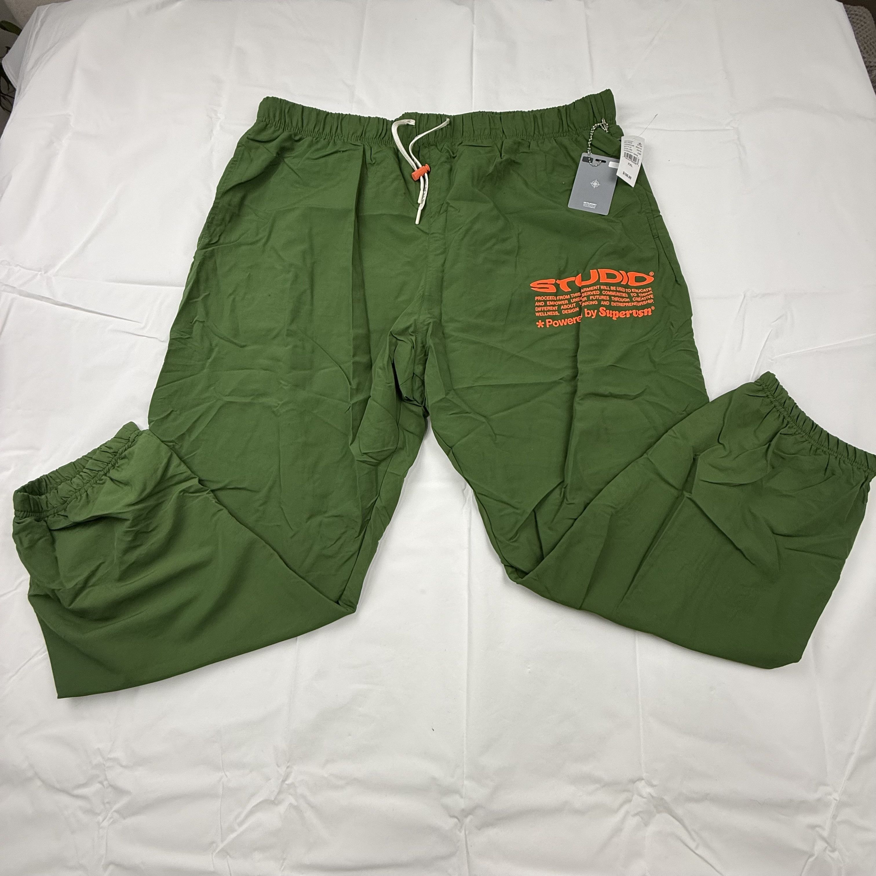 Supervsn Studio Powered by Supervsn Mens Nylon Track Jogger Pants Size US 41 - 2 Thumbnail