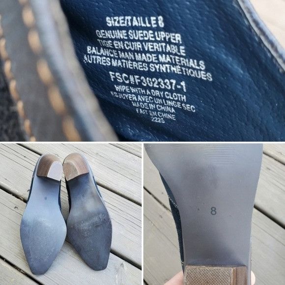 Vintage Vintage 70s Western Boho Blue Leather and Suede Heeled Mules Size US 8 / IT 38 - 8 Thumbnail