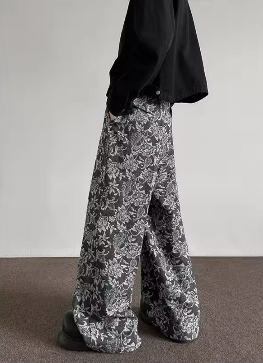Vintage Pattern Baggy Casual Sweatpants Hip Hop gothic Size US 29 - 5 Thumbnail