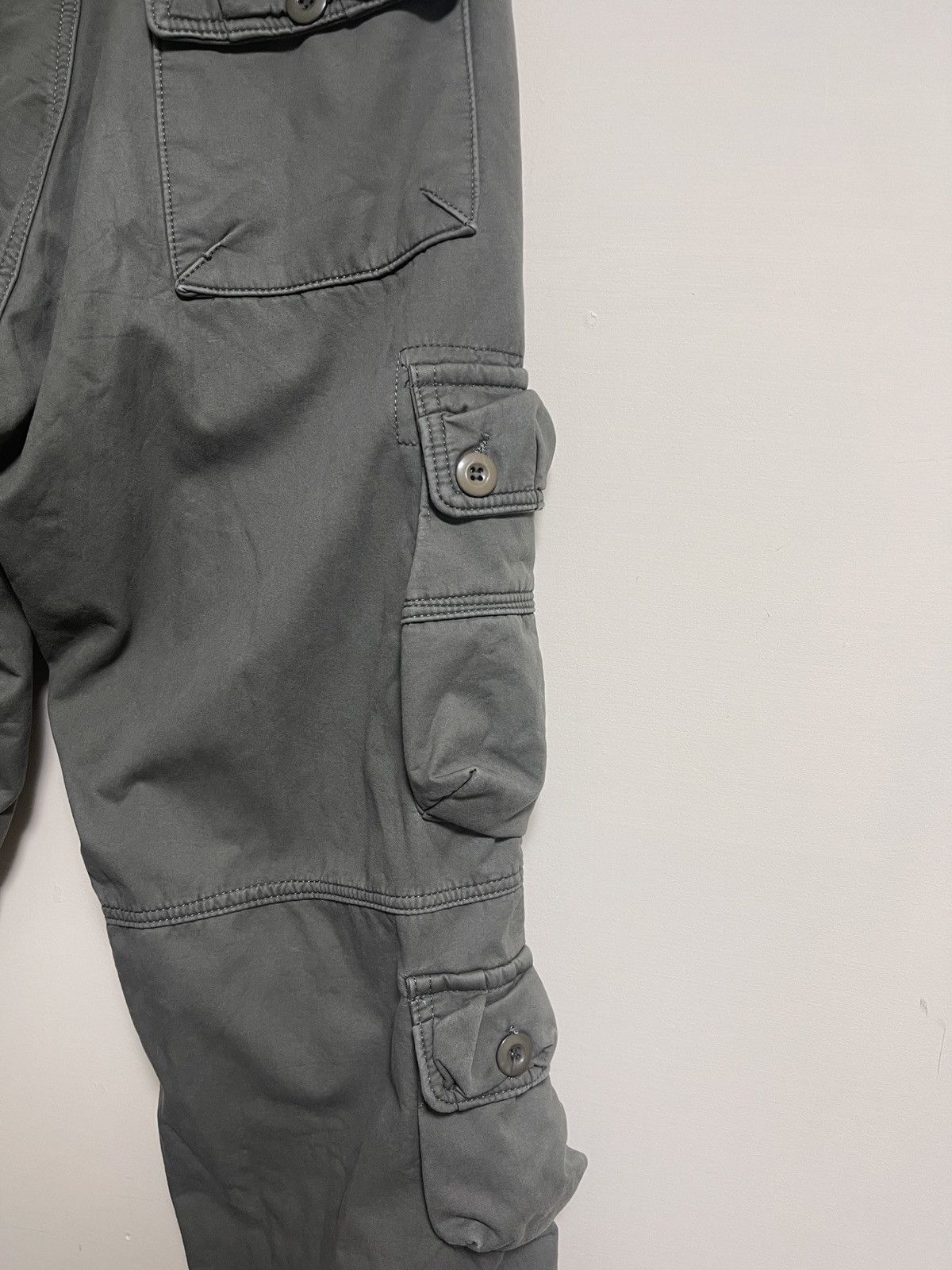 Japanese Brand Green olive Multipoket Cargo pants Y2k Baggy Size US 32 / EU 48 - 7 Thumbnail
