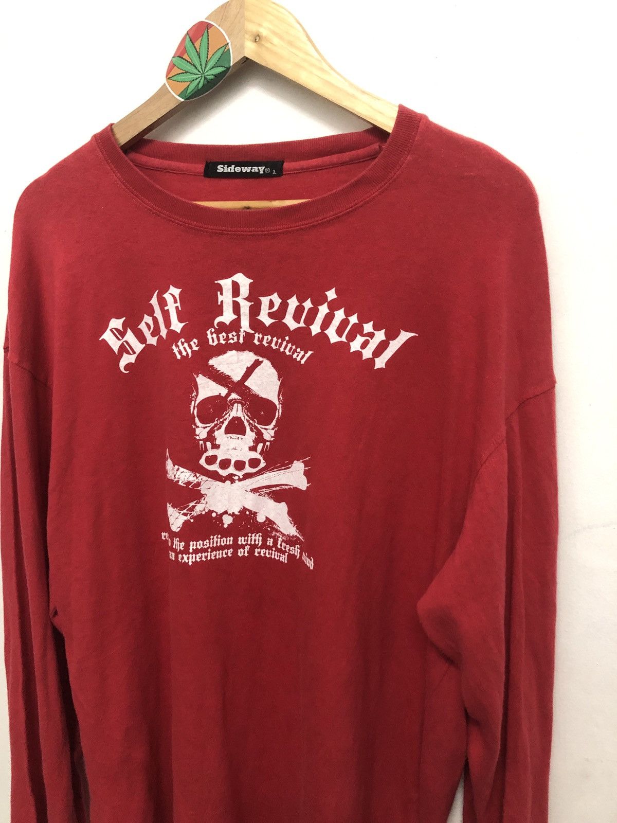 If Six Was Nine × Japanese Brand × Le Grande Bleu (L.G.B.) Sideway Longsleeve Tee Skull Self Revival Size US L / EU 52-54 / 3 - 4 Thumbnail