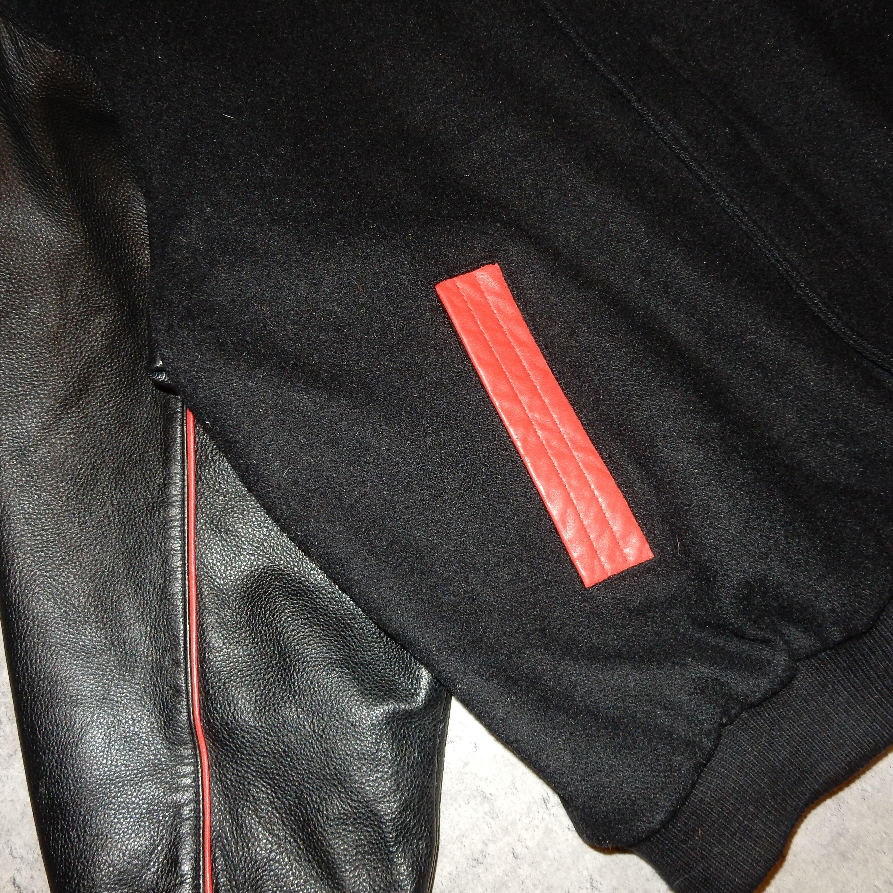 Vintage College Varsity vintage black leather bomber jacket - XXL Size US XXL / EU 58 / 5 - 4 Thumbnail