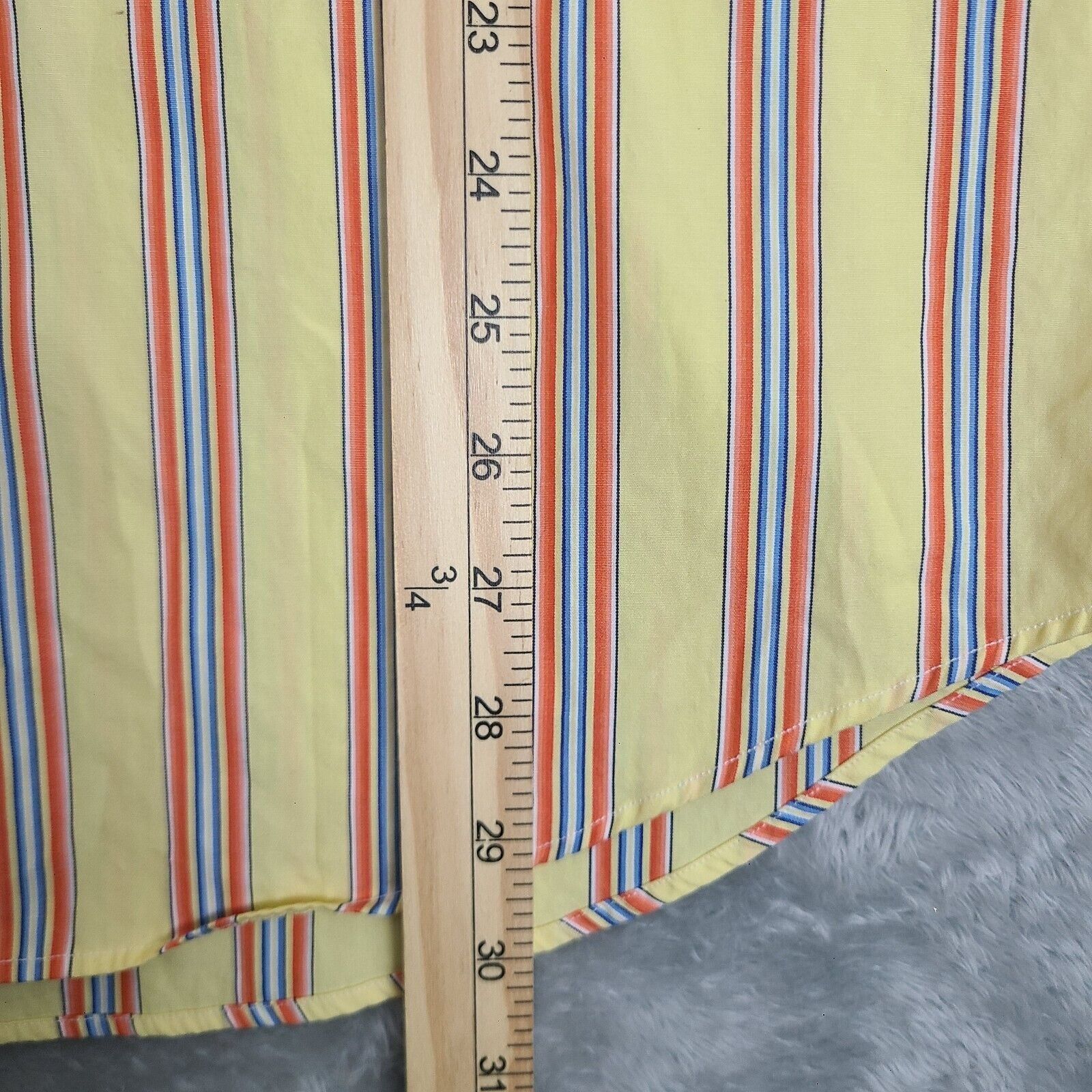 Polo Ralph Lauren Ralph Lauren Custom Fit Yellow Stripe Long Sleeve Mens Shirt Size US XXL / EU 58 / 5 - 6 Thumbnail